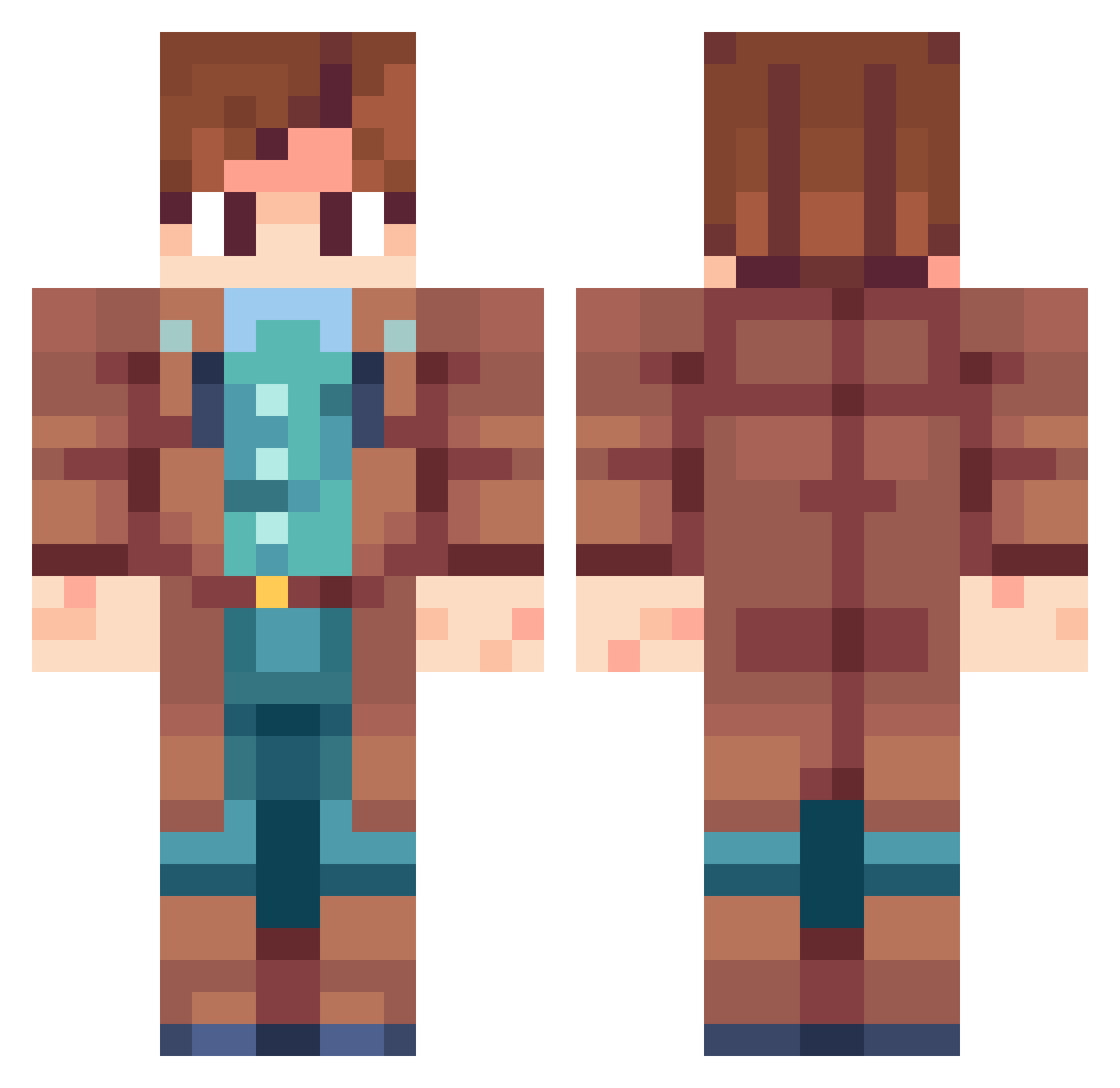 Klim448 Minecraft skin, front and back view