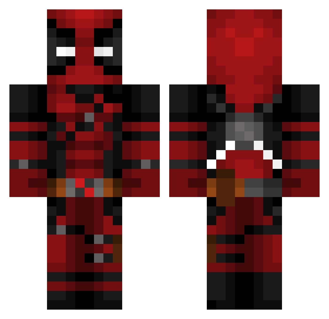 Hubert12321 Minecraft skin, front and back view