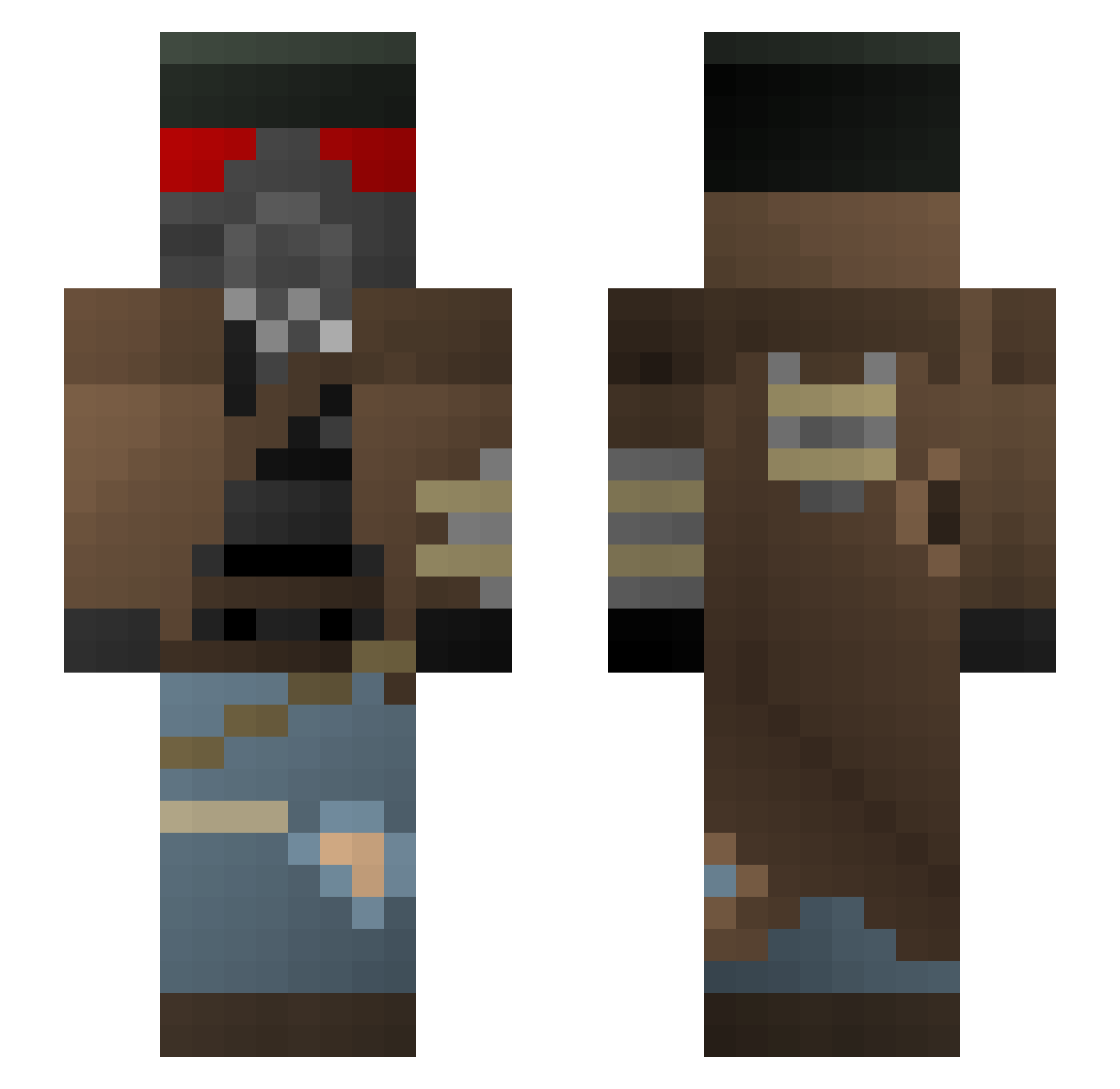 Chrisnado Minecraft skin, front and back view