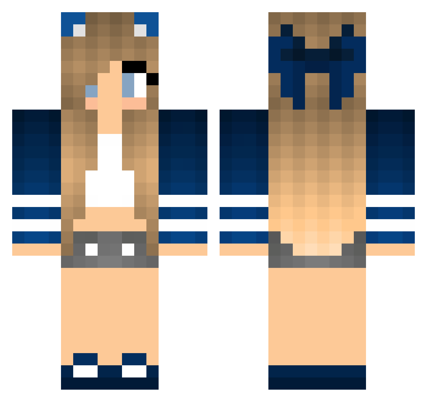 Berthe Minecraft skin, front and back view