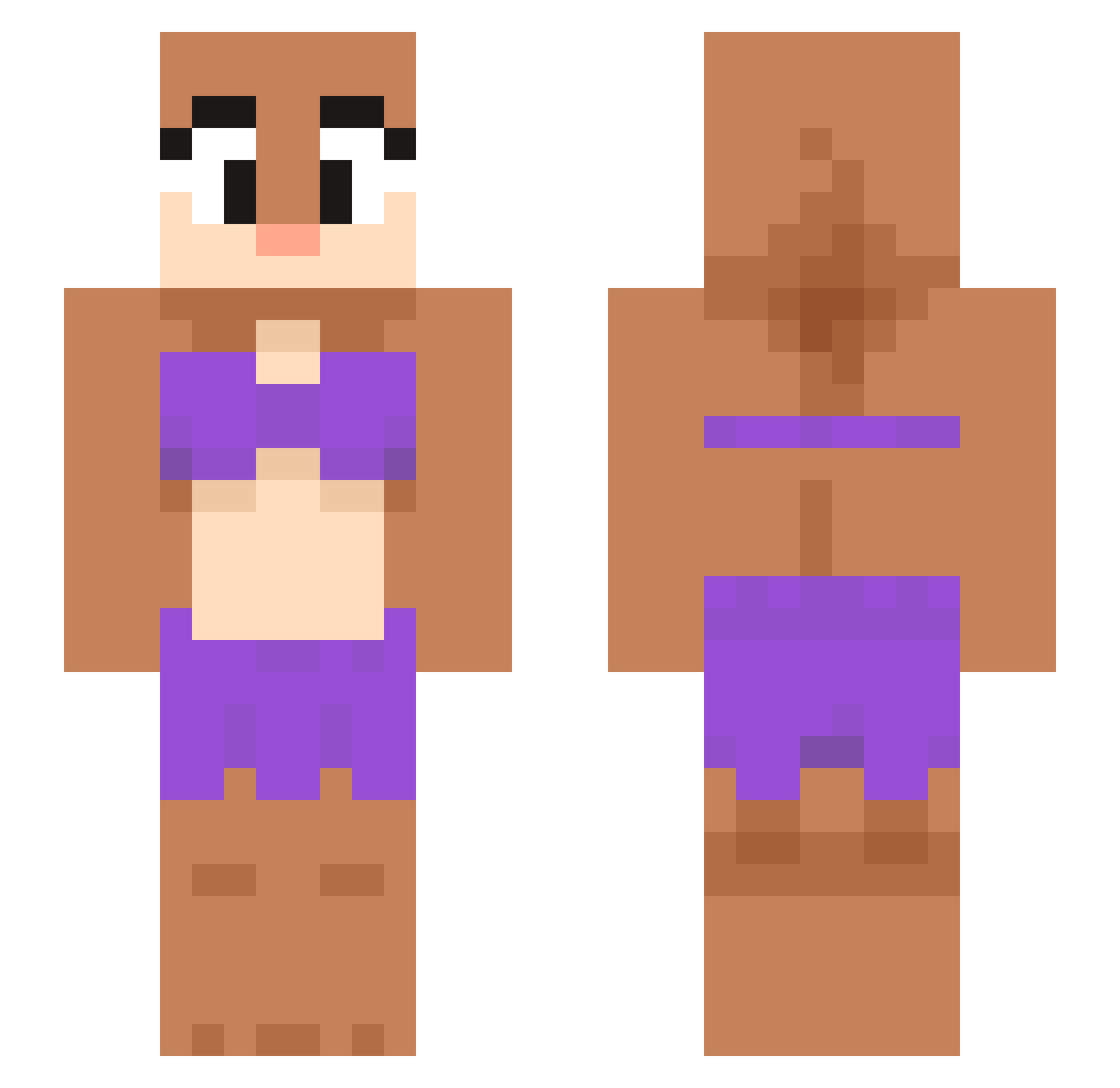 lyffty Minecraft skin, front and back view