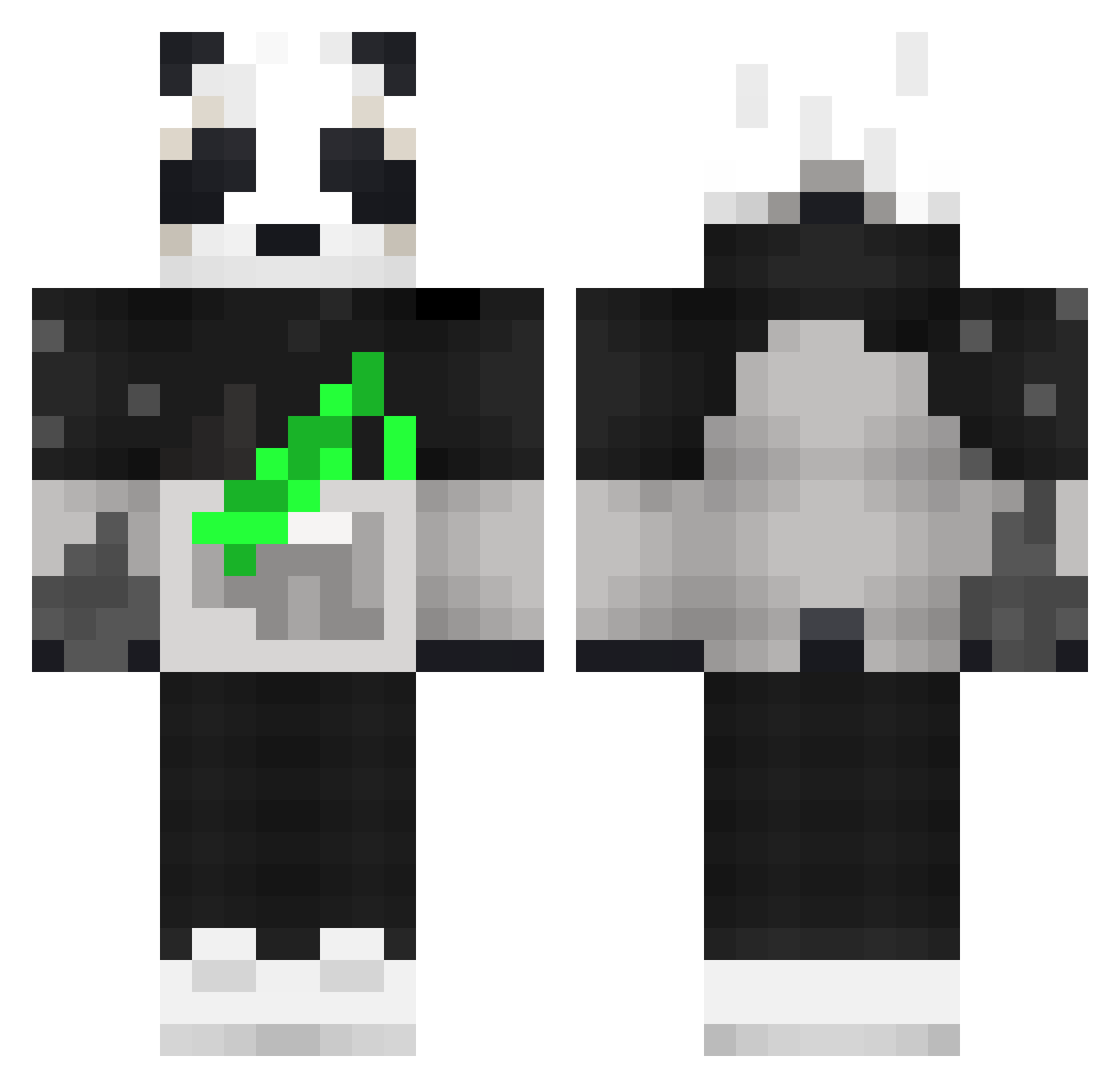 rizzly_7 Minecraft skin, front and back view