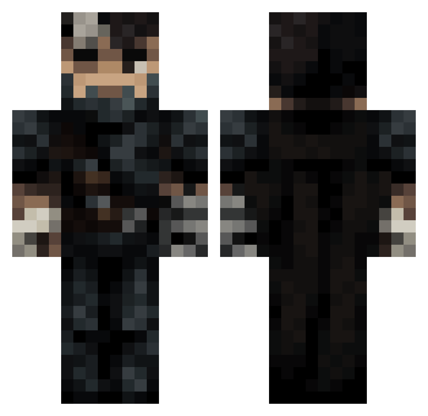 Tiger_Rx Minecraft skin, front and back view