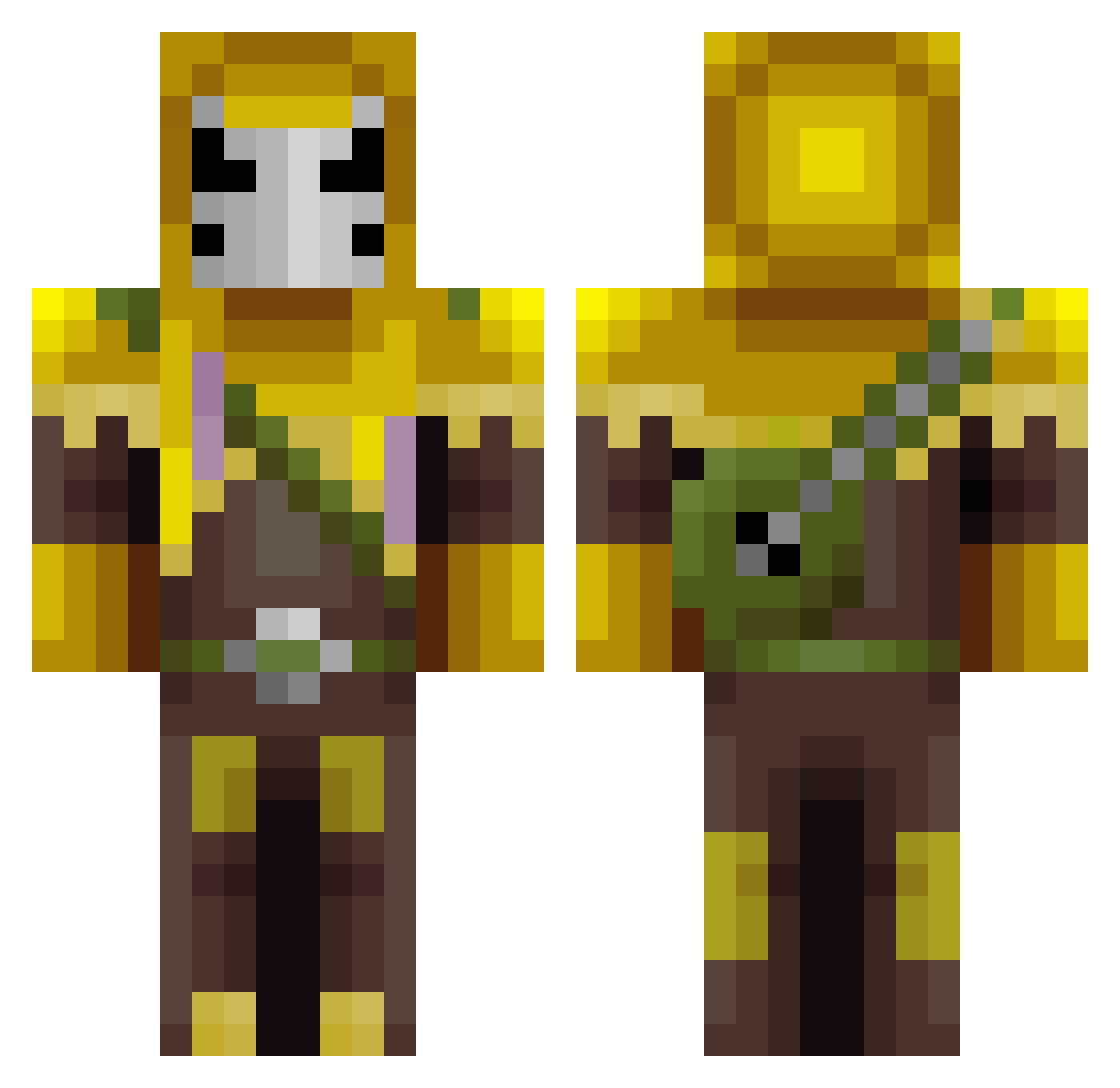 iinsekt Minecraft skin, front and back view