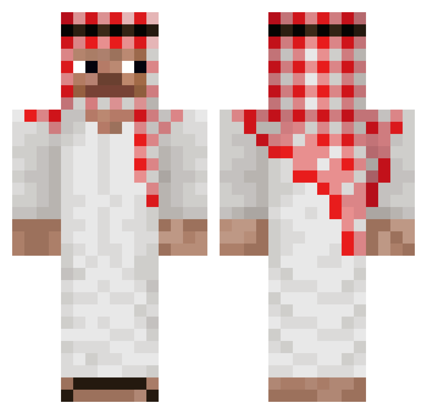 LeoTheCat1631 Minecraft skin, front and back view