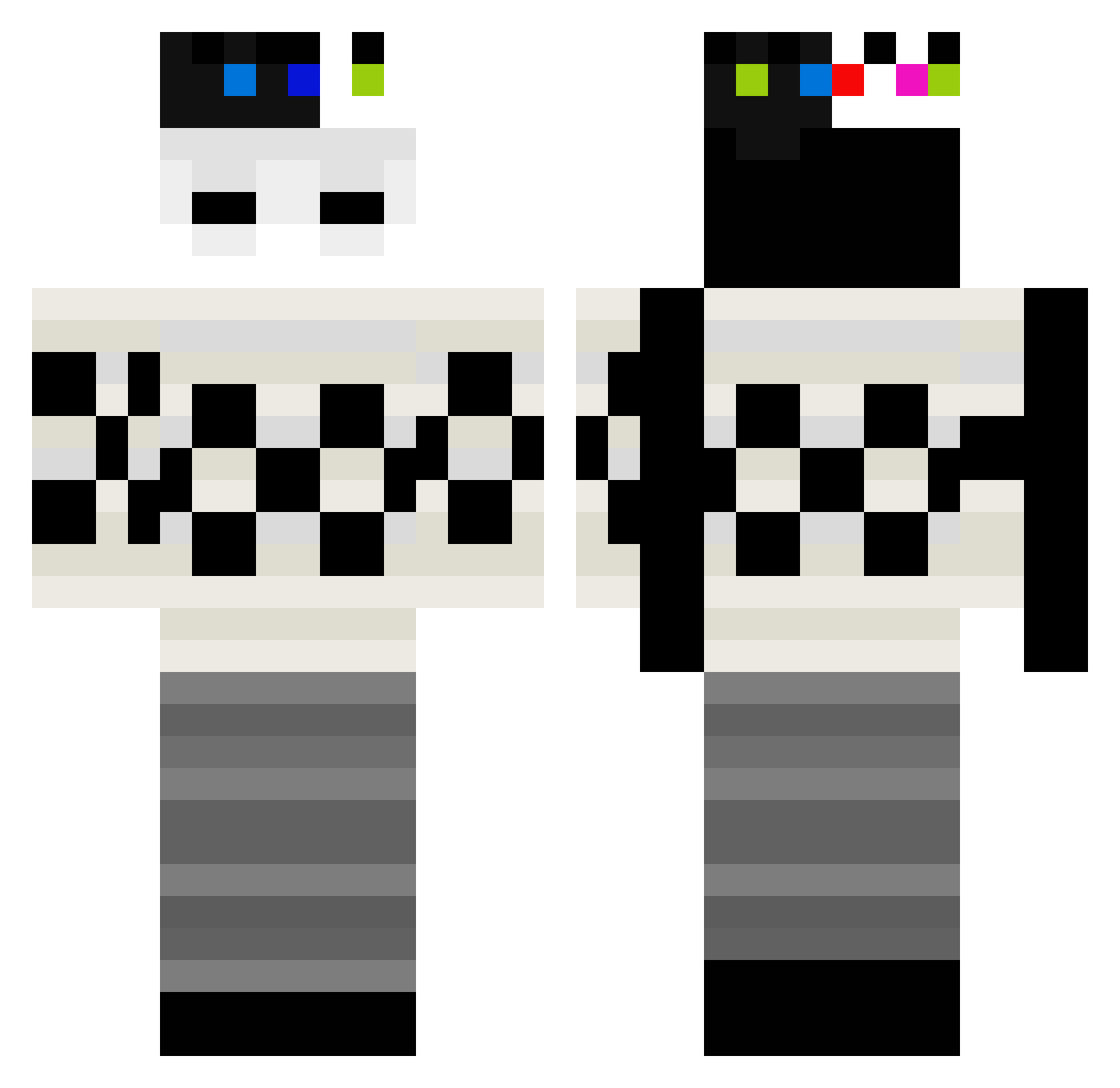 Mrkirbythanos69 Minecraft skin, front and back view