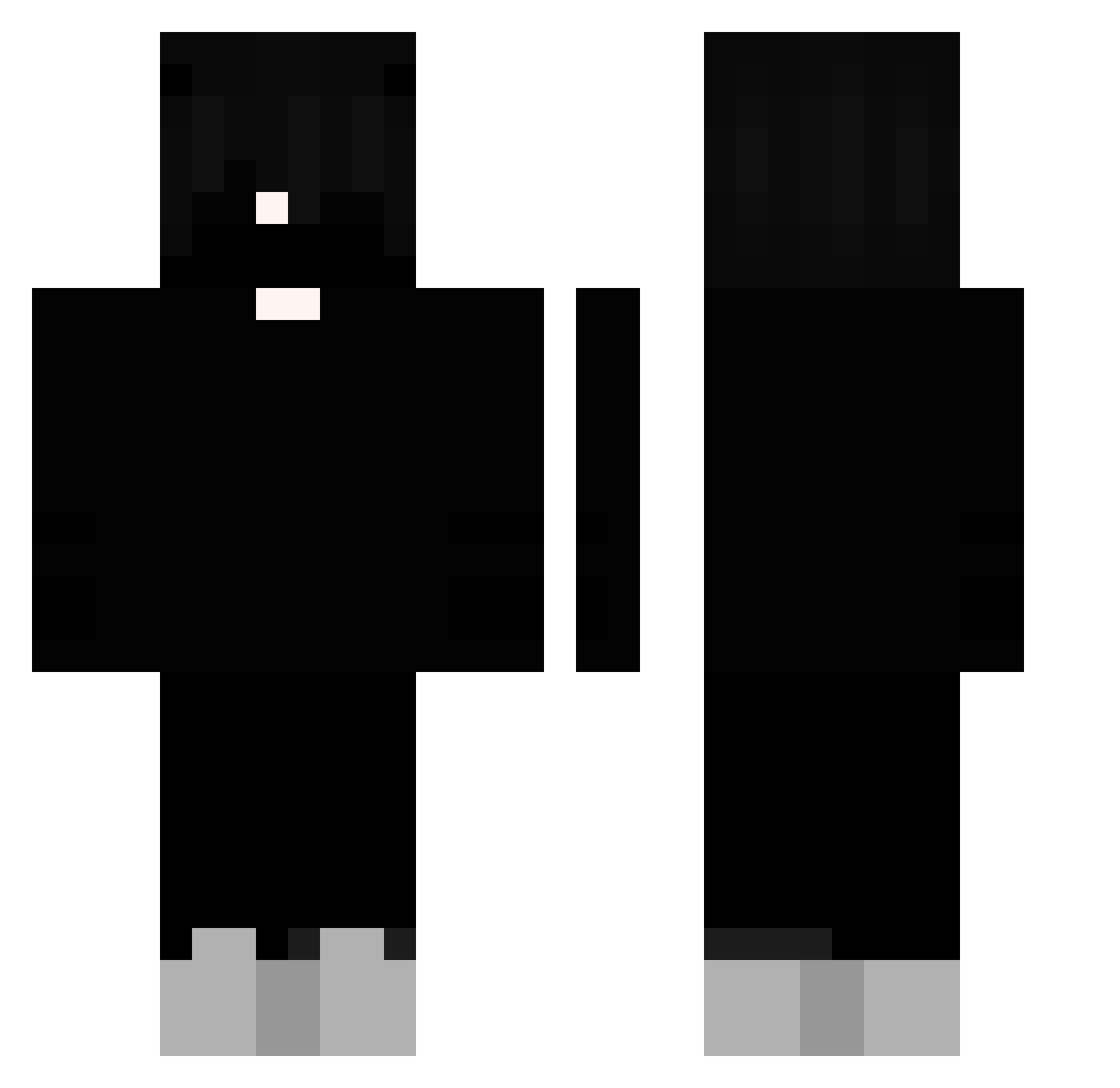Sir_PHA Minecraft skin, front and back view