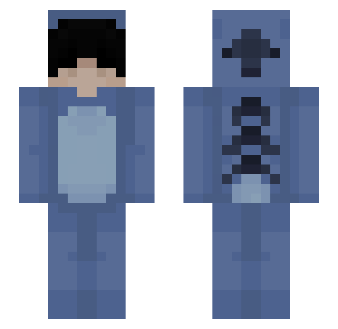 emilpro2 Minecraft skin, front and back view