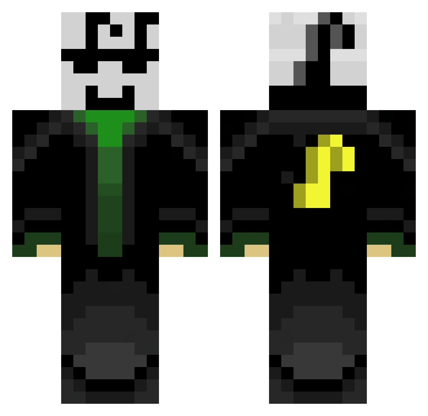 MusicalMarc Minecraft skin, front and back view