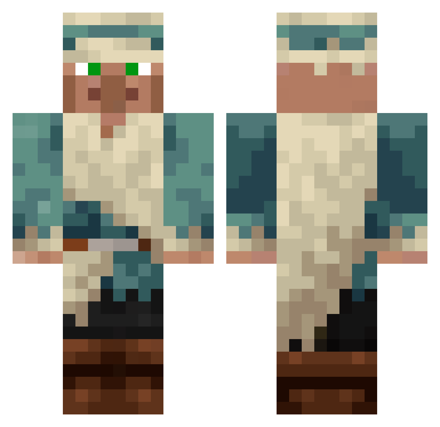 Tammaa Minecraft skin, front and back view