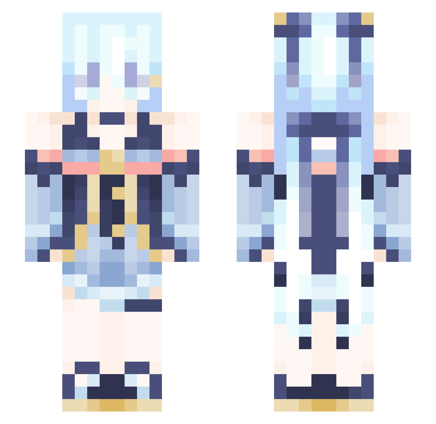 brindyb1tch Minecraft skin, front and back view
