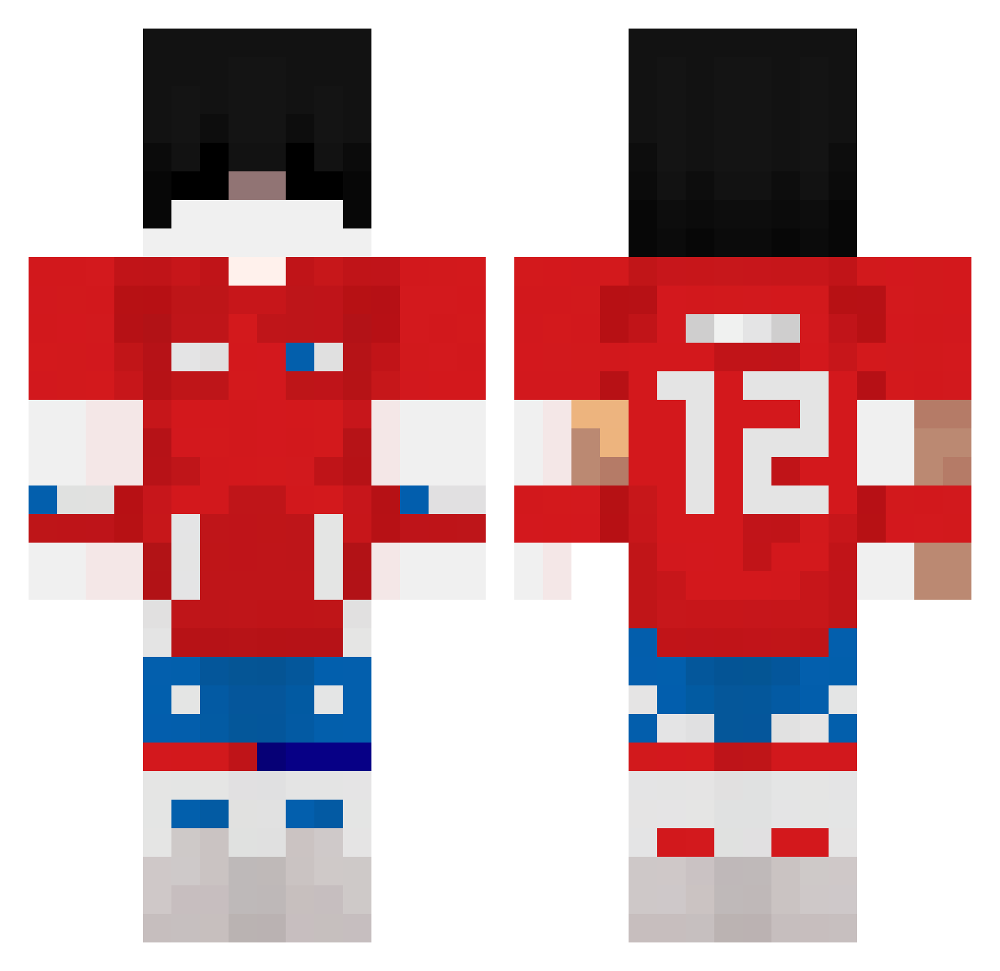 Radnita Minecraft skin, front and back view