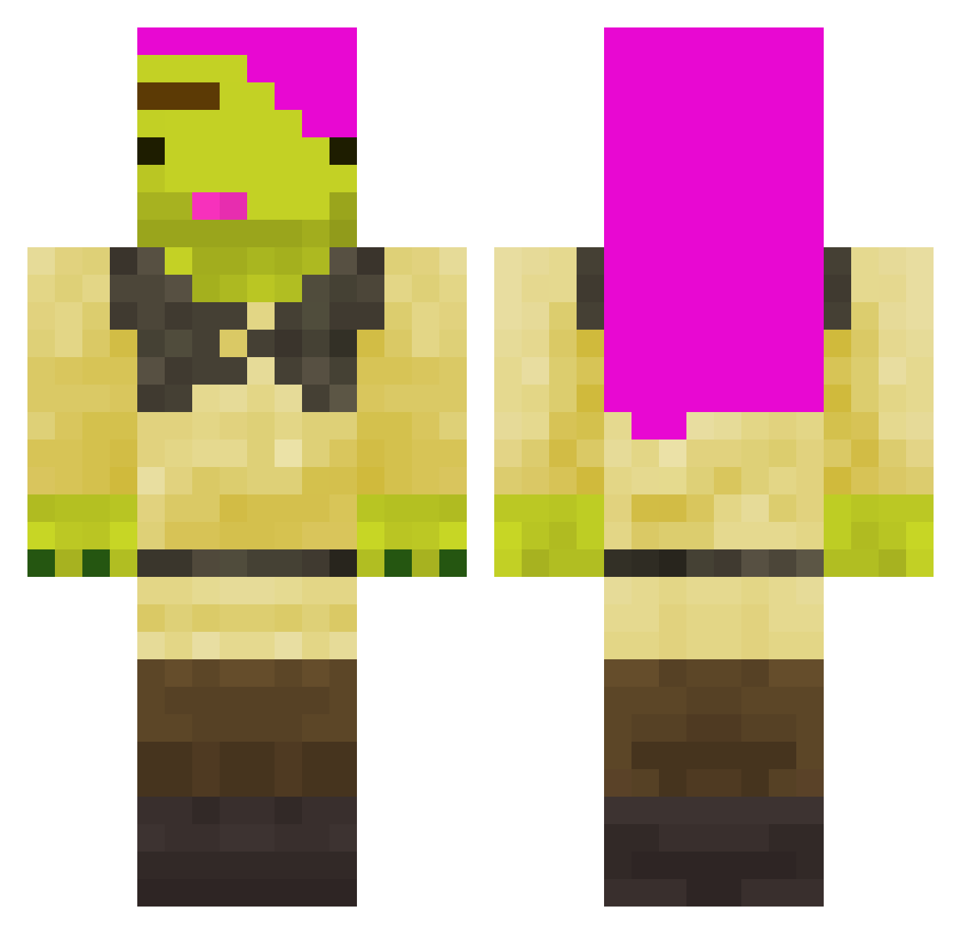 _AamisiowaA_ Minecraft skin, front and back view