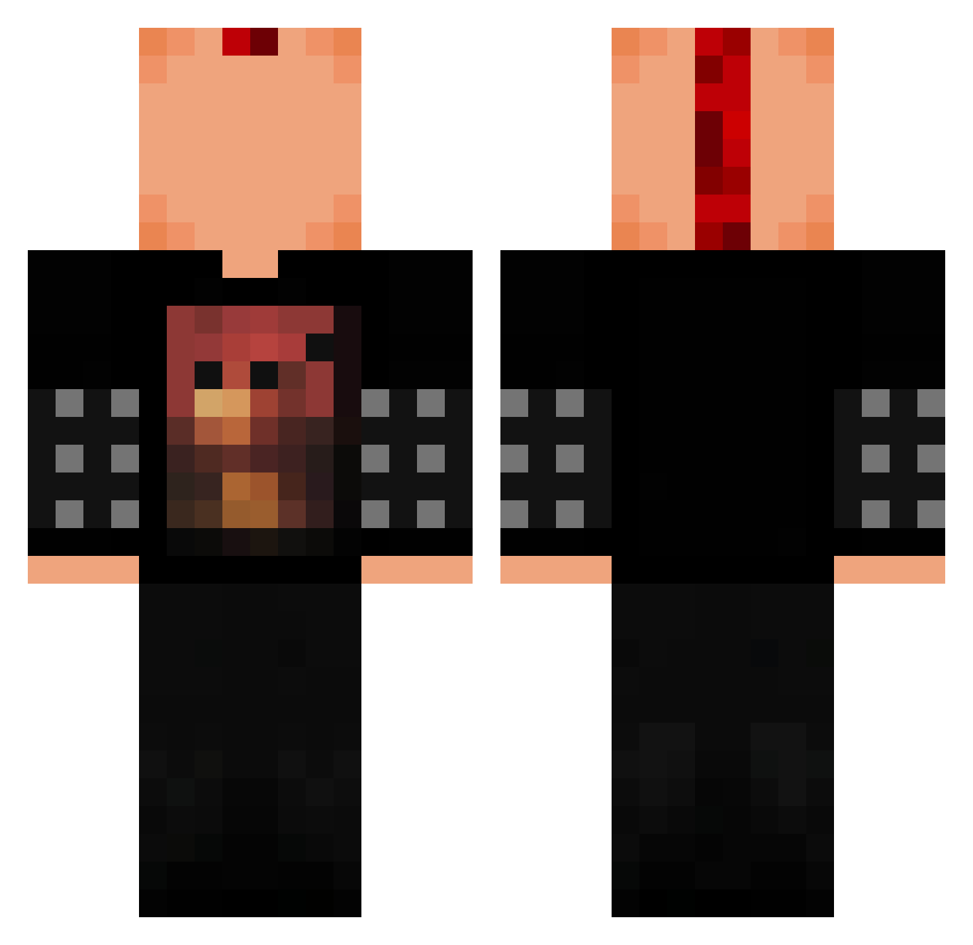 The_Holy_Paladin Minecraft skin, front and back view