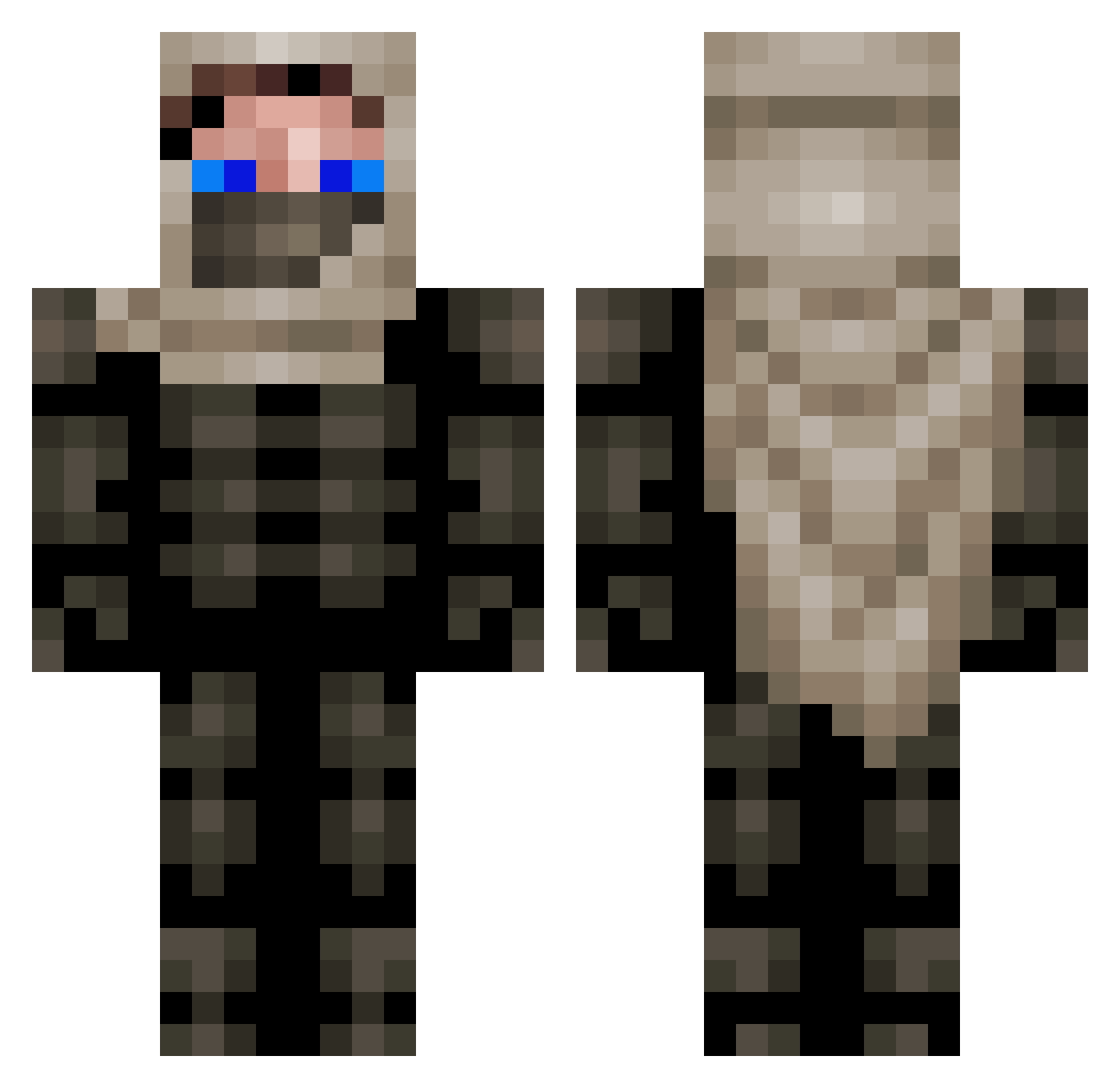 SENYOR35 Minecraft skin, front and back view