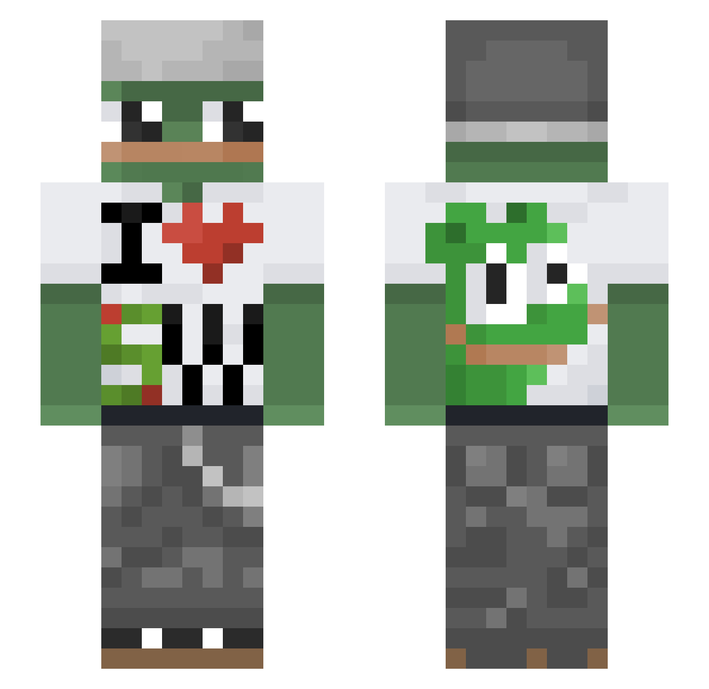 MathDRIPPY Minecraft skin, front and back view
