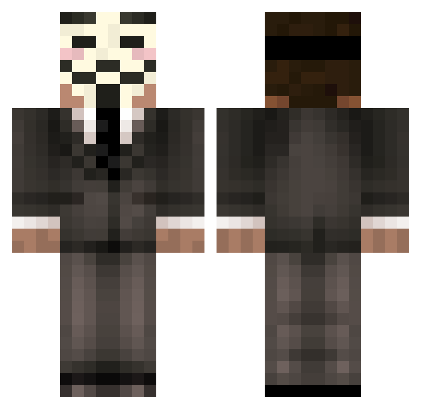 Alienware1812 Minecraft skin, front and back view