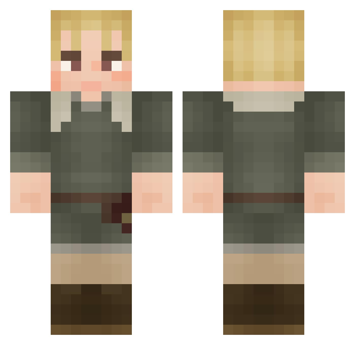 SightSteady Minecraft skin, front and back view