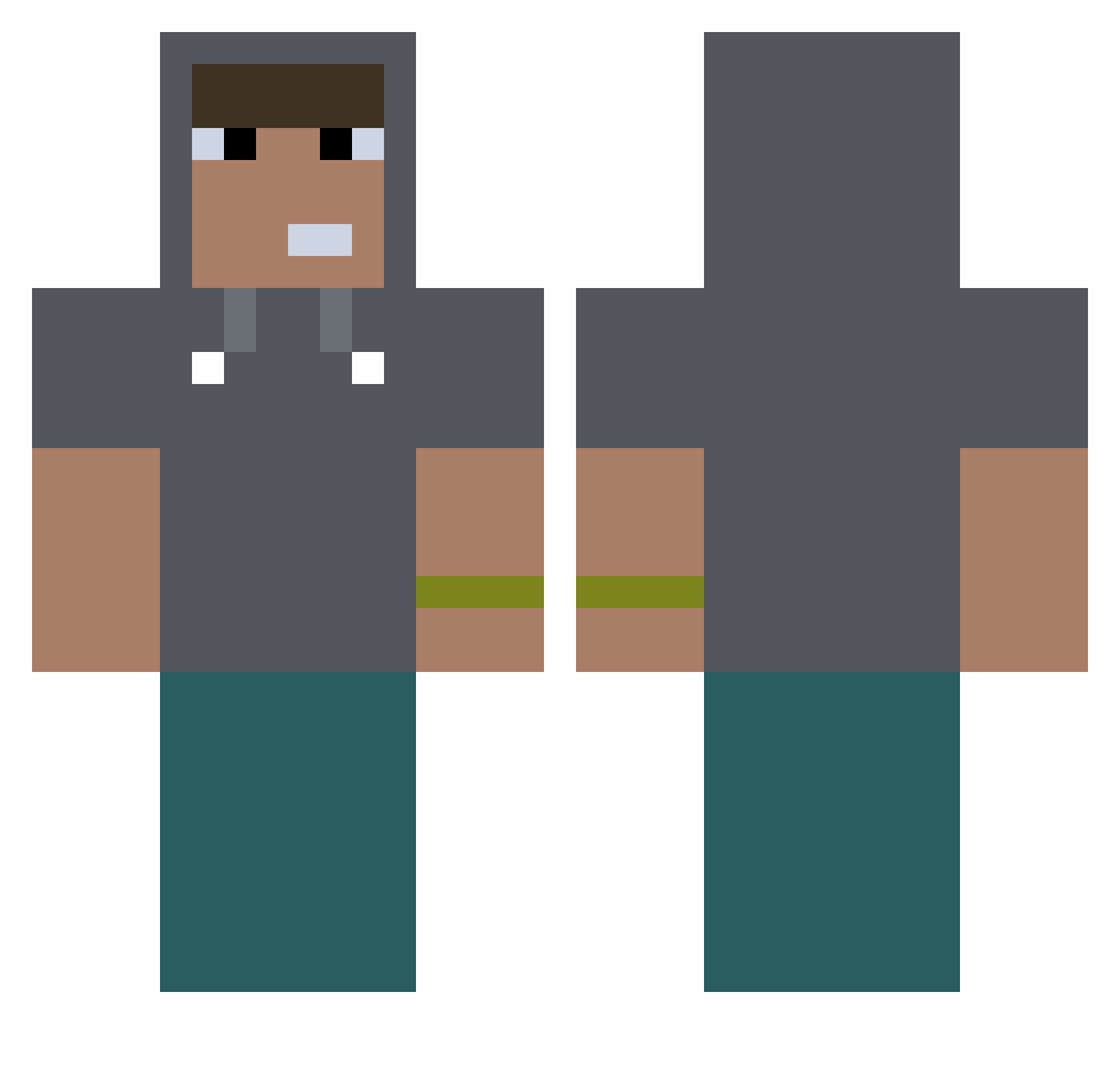 saladesdesfruit Minecraft skin, front and back view