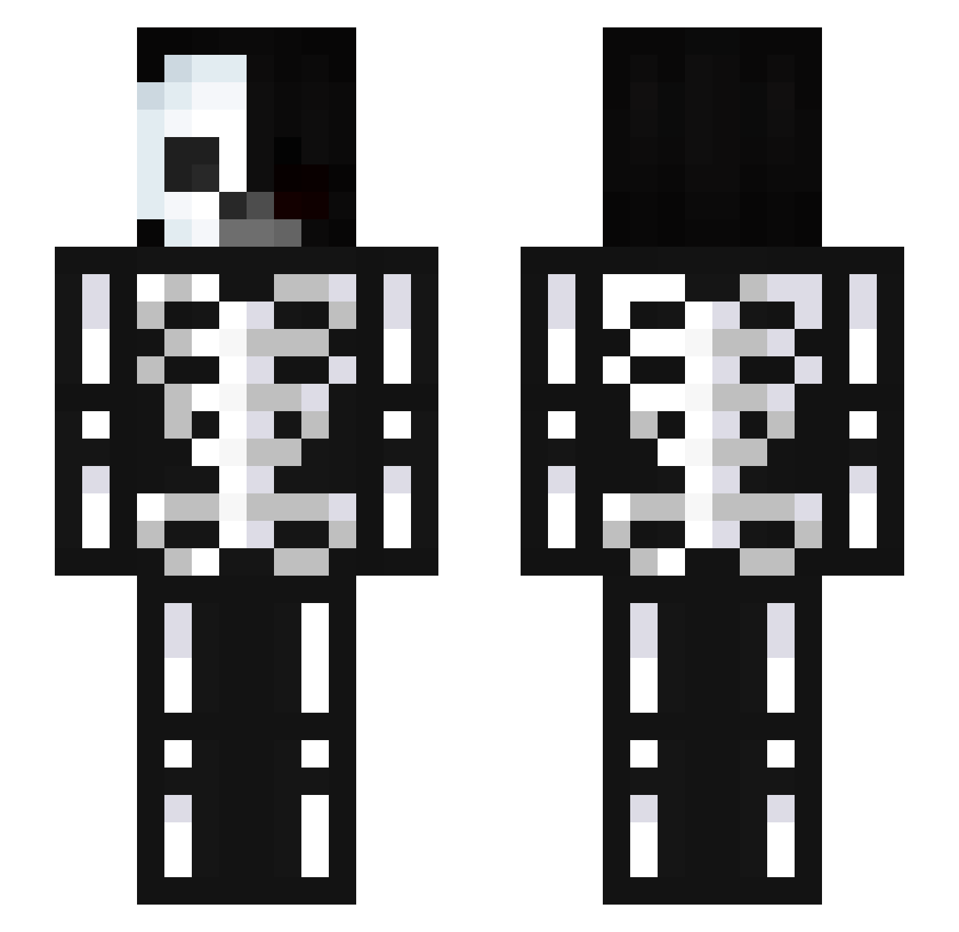 I_Am_HARDSTYLE Minecraft skin, front and back view