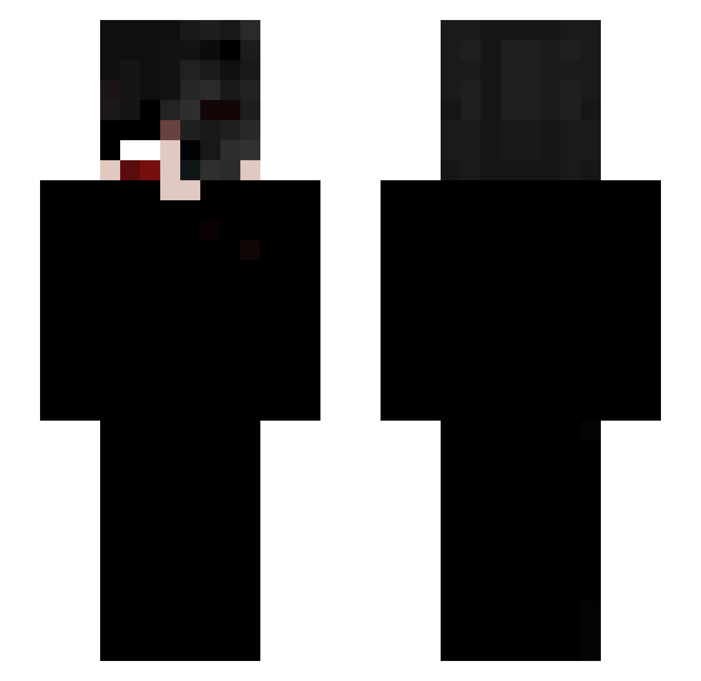 uhcsmerf Minecraft skin, front and back view