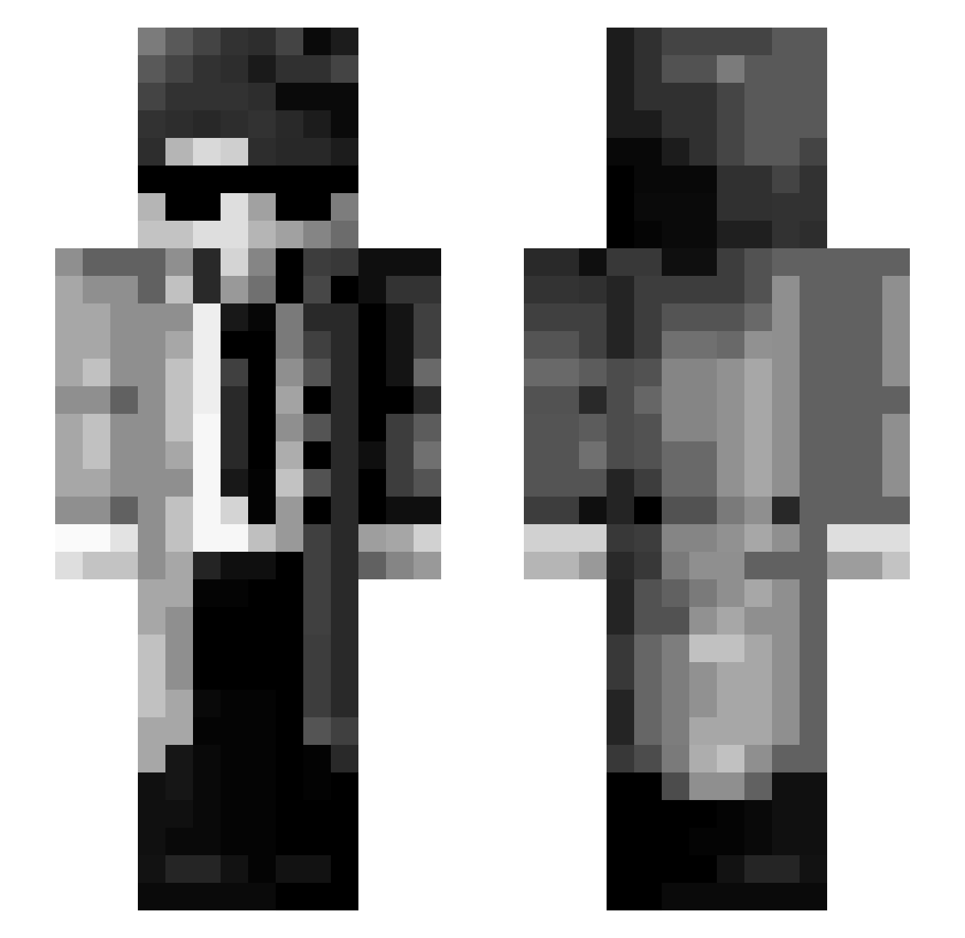 toxicmineman05 Minecraft skin, front and back view