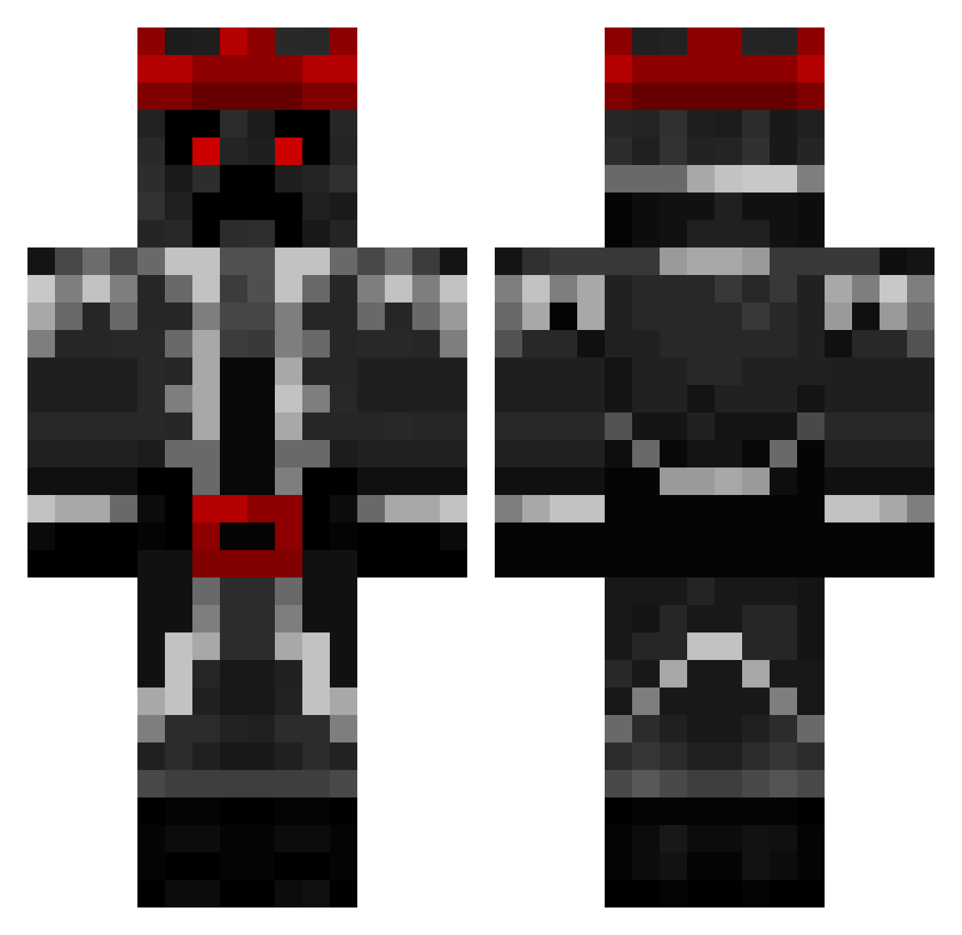 OliverDK75 Minecraft skin, front and back view