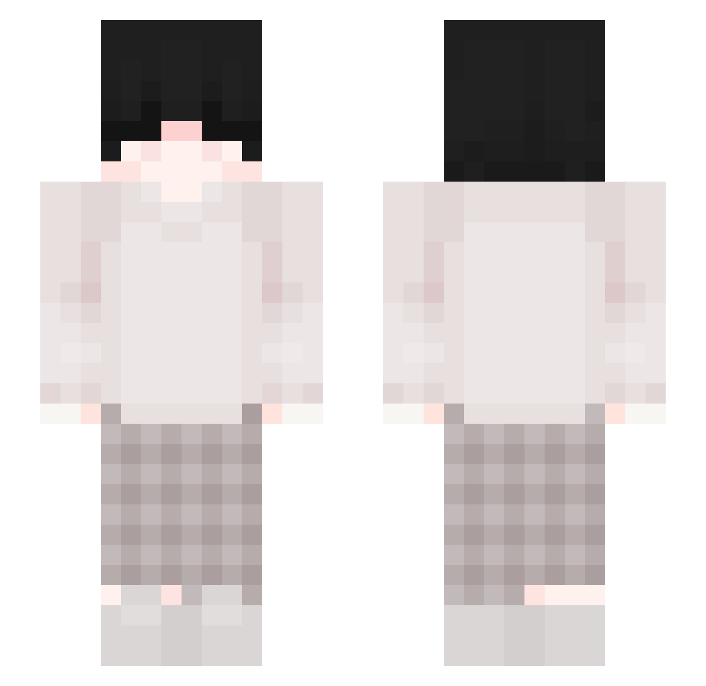 wastakem Minecraft skin, front and back view