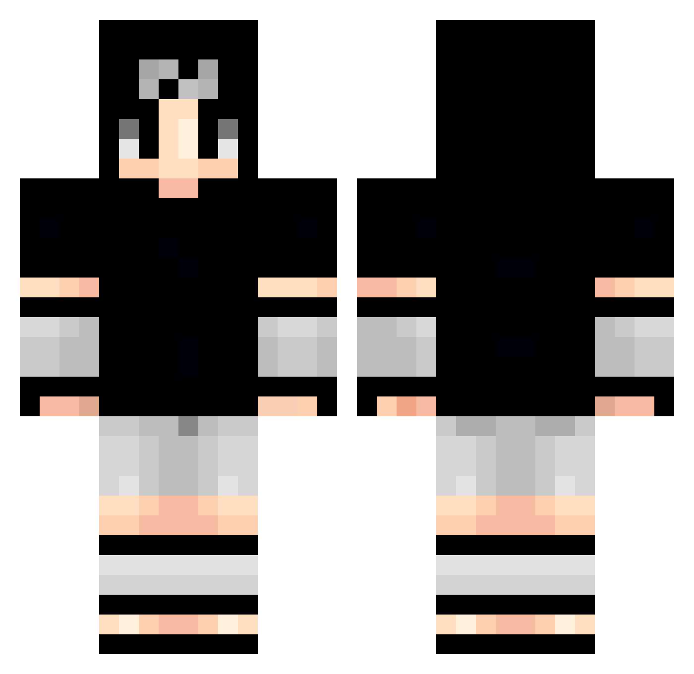 Bertie Minecraft skin, front and back view