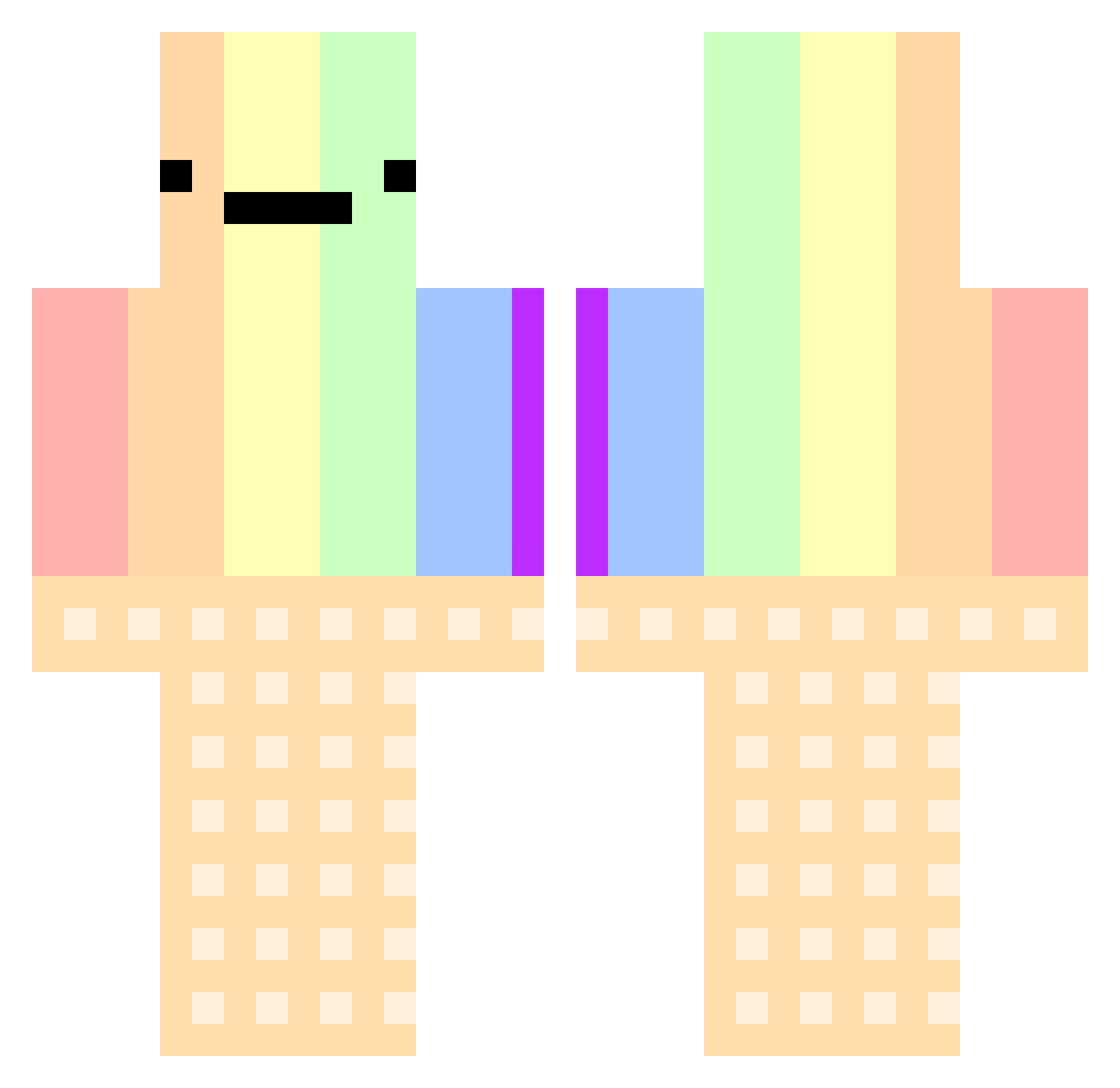 DasKaktuseis Minecraft skin, front and back view