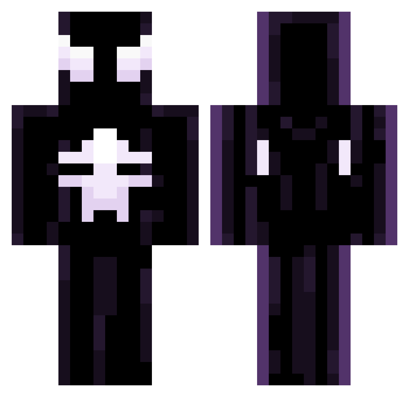 clarff Minecraft skin, front and back view