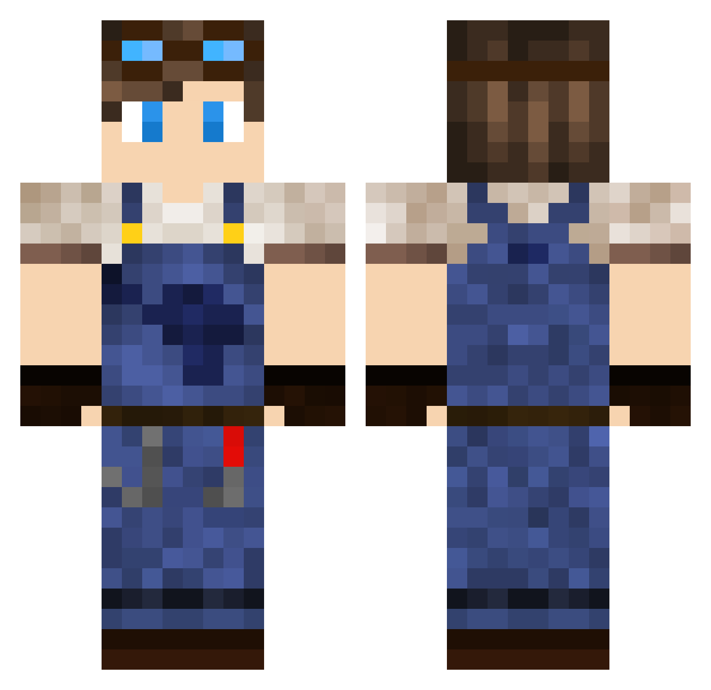 ProMaxime123 Minecraft skin, front and back view