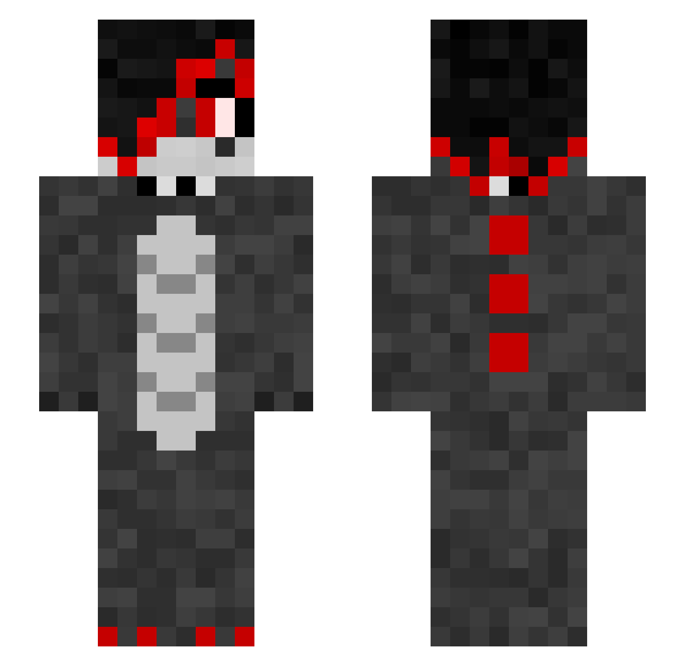 RainbowDash_irl Minecraft skin, front and back view
