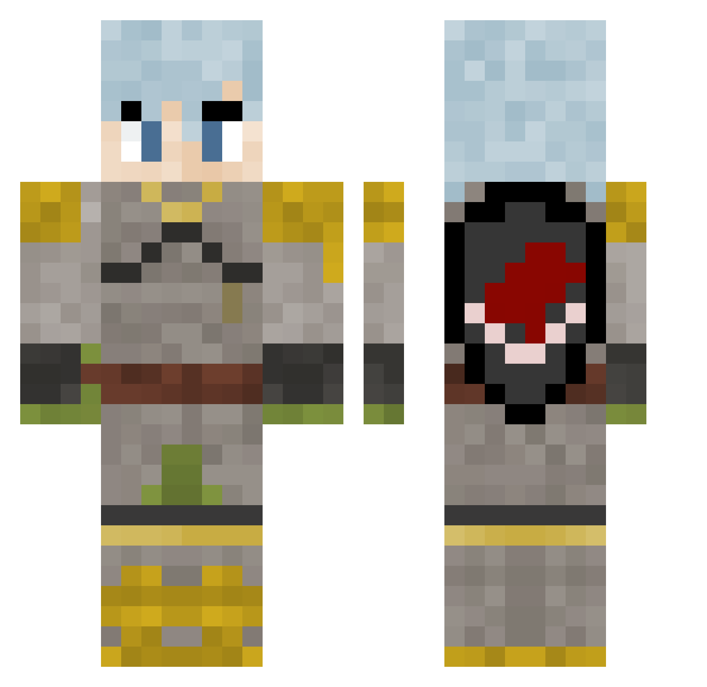 Elendil_A Minecraft skin, front and back view