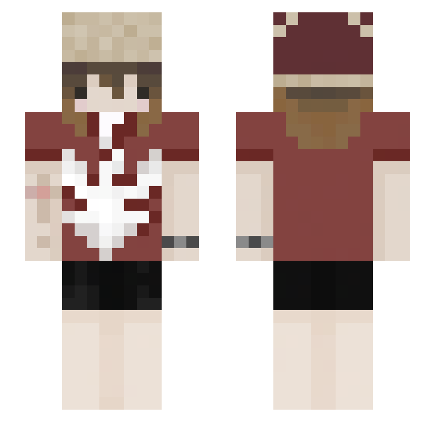 KkCosmic_ Minecraft skin, front and back view