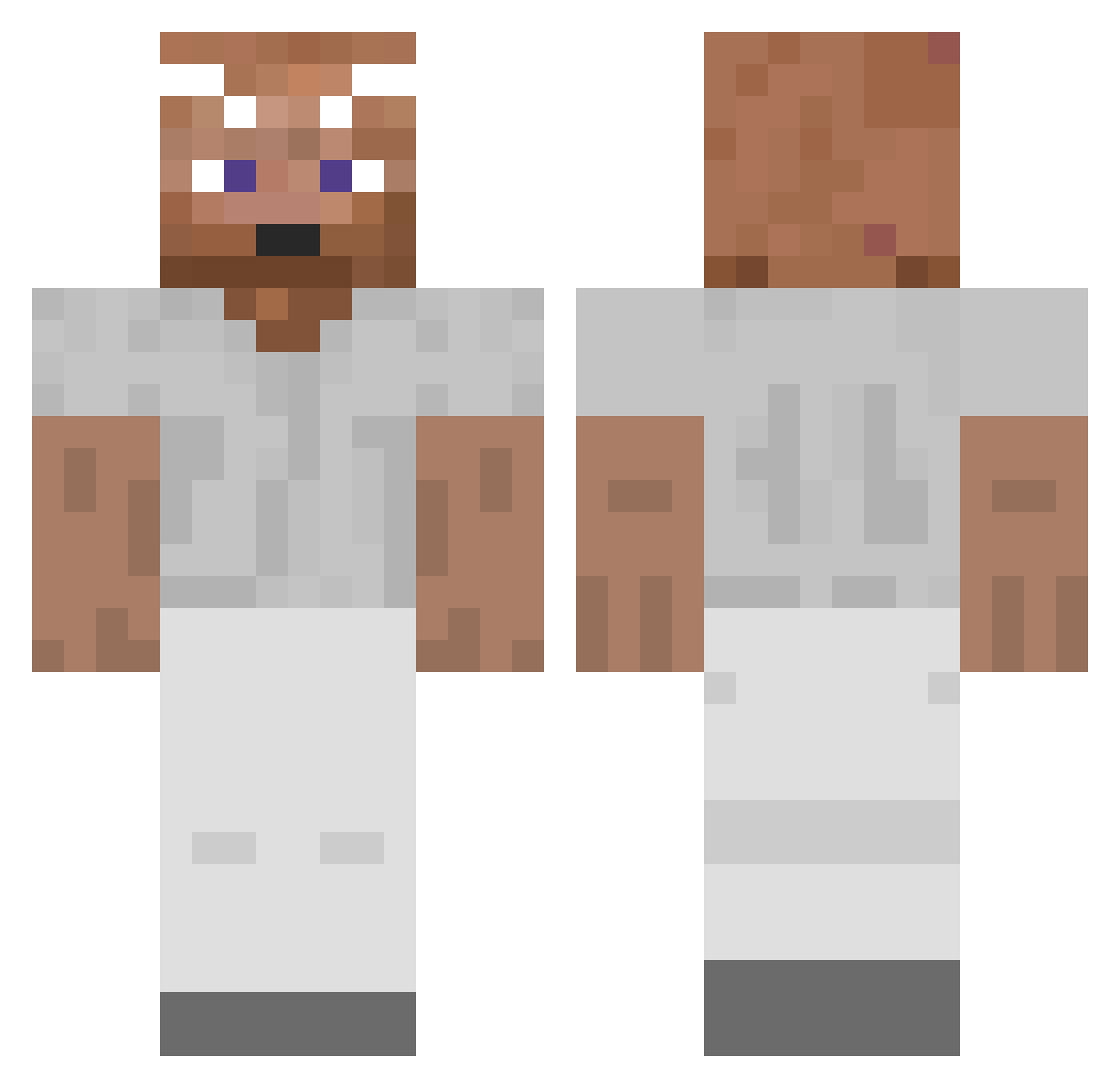 Squeaky_Cleanb0i Minecraft skin, front and back view