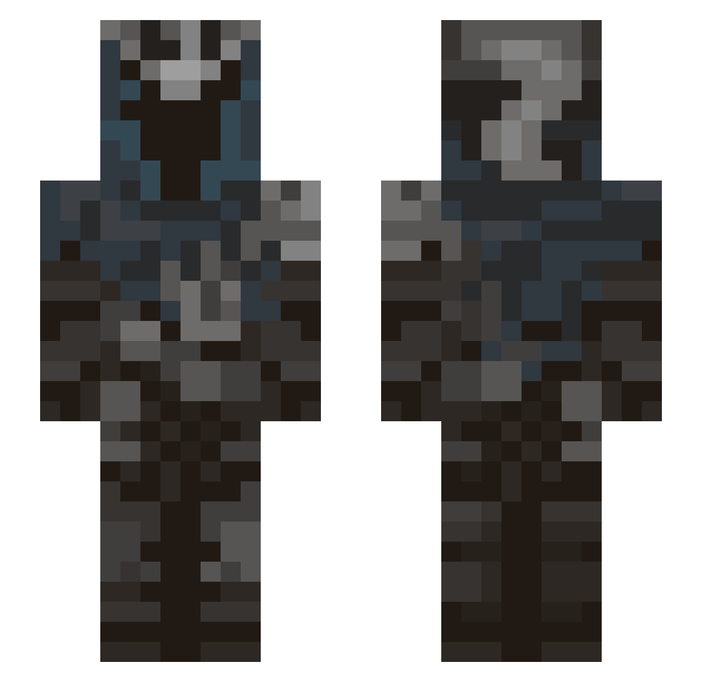 TodoUnPalo Minecraft skin, front and back view