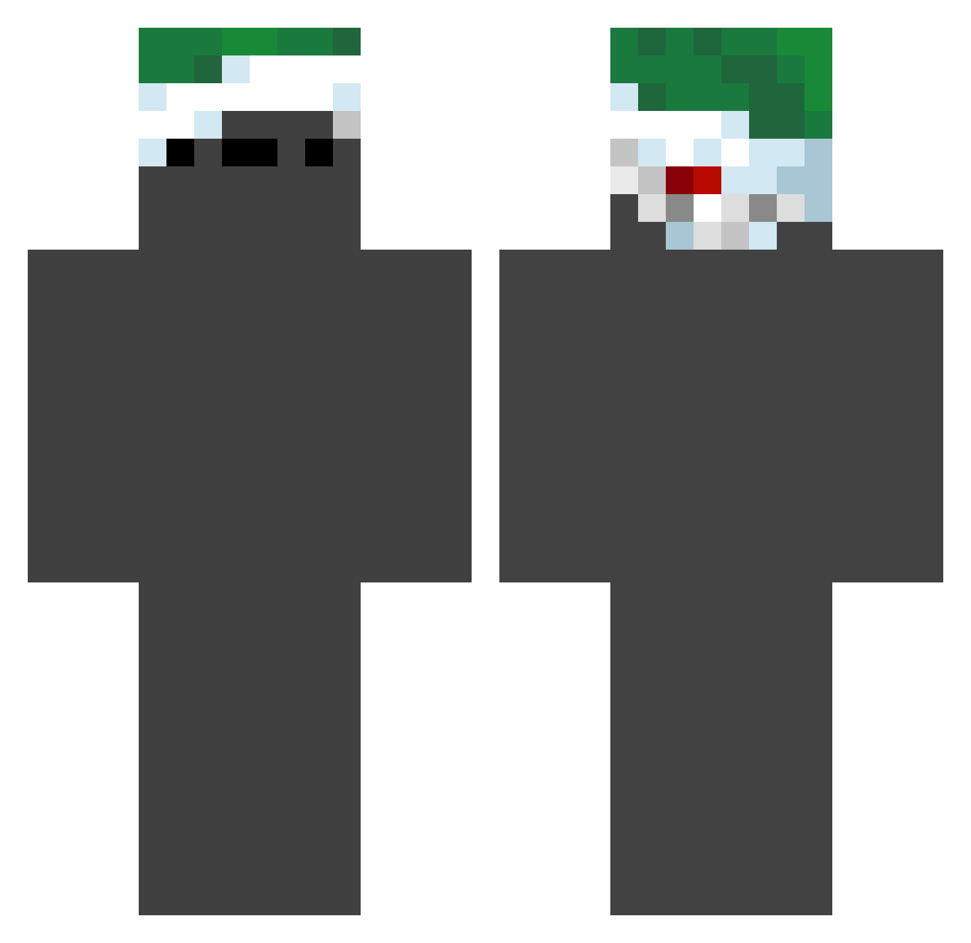hellser445 Minecraft skin, front and back view