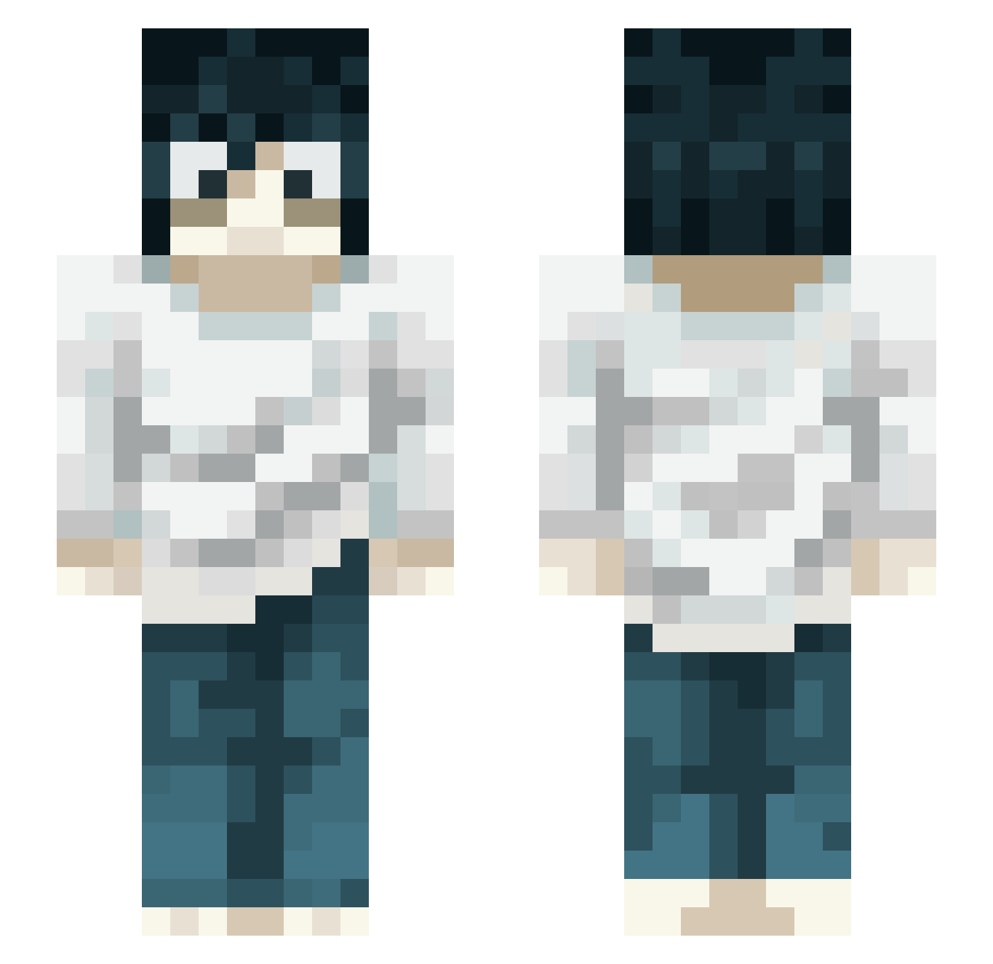 hx4pi Minecraft skin, front and back view