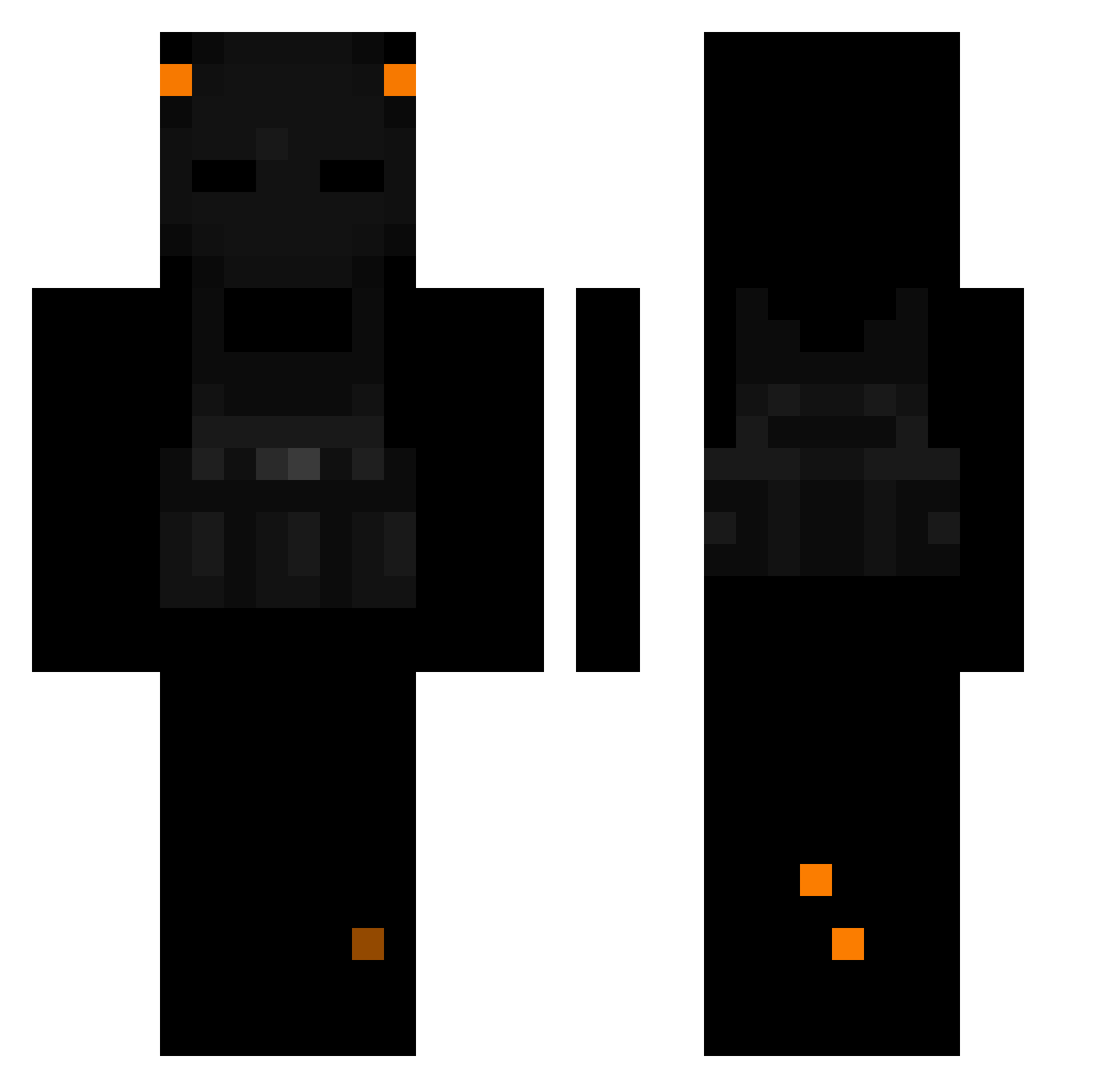 TH3DarkSid3 Minecraft skin, front and back view
