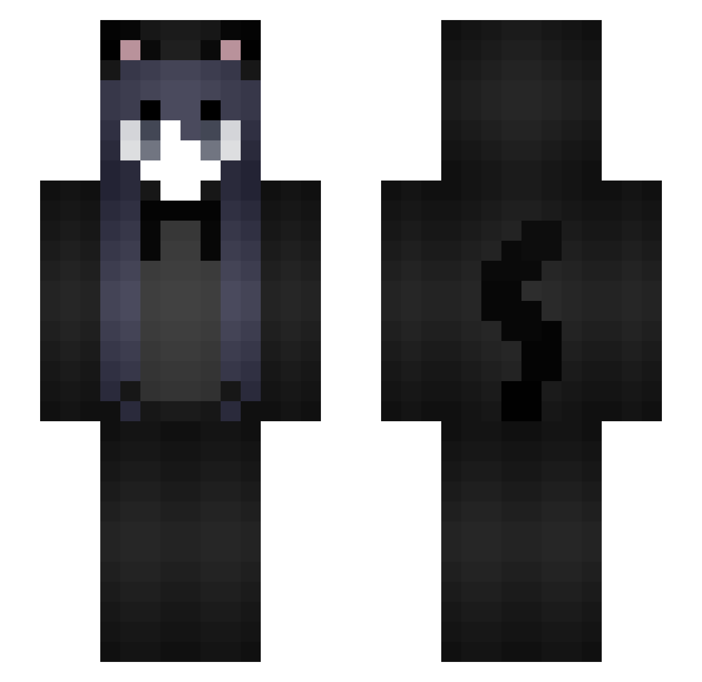 parasyte5962812 Minecraft skin, front and back view
