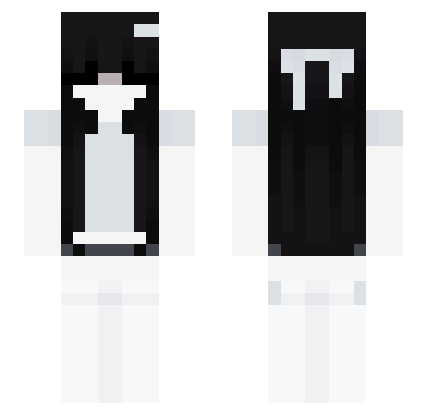 IK3U Minecraft skin, front and back view