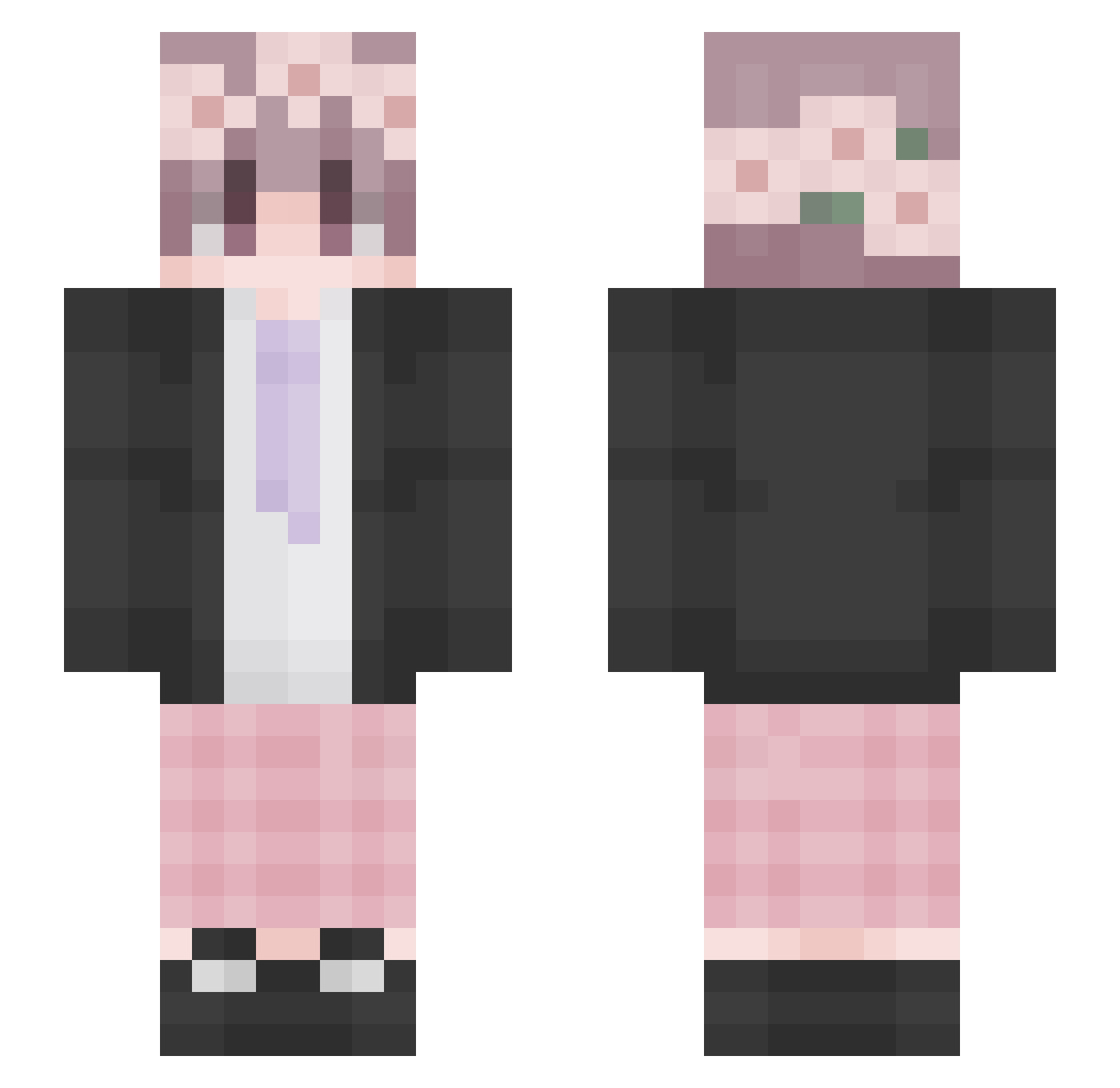 Ratile_ Minecraft skin, front and back view