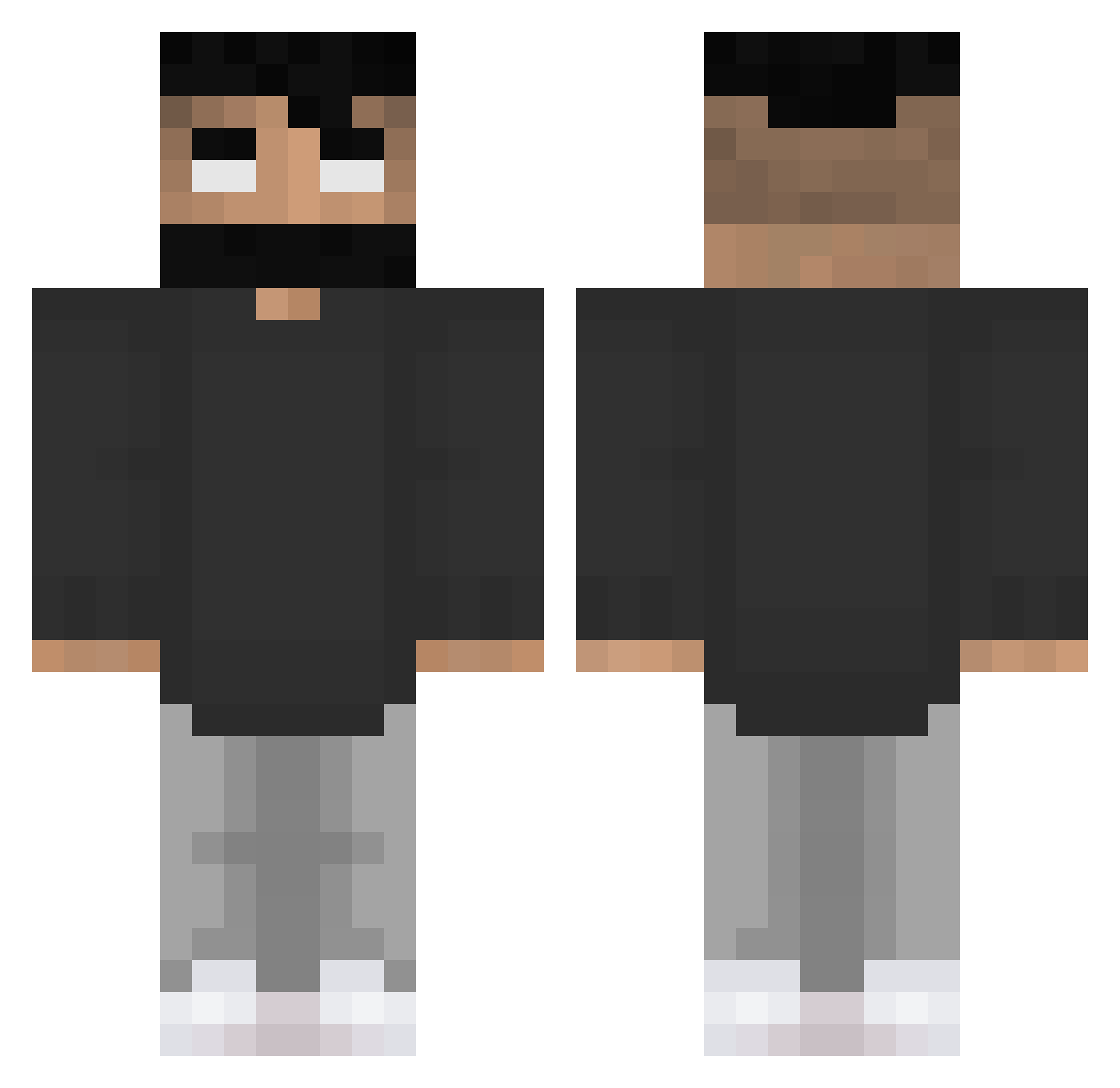 Tygrys2022 Minecraft skin, front and back view