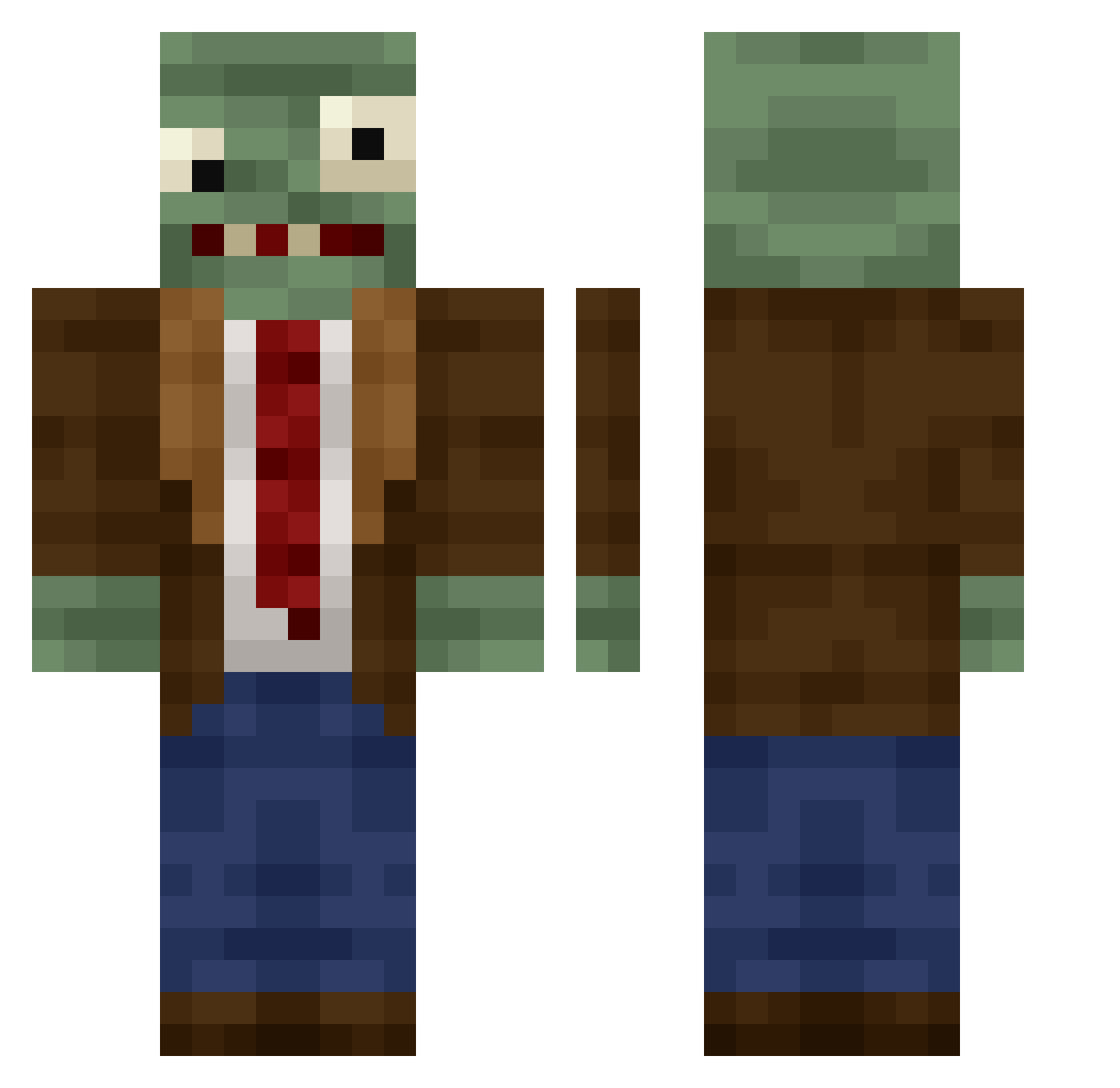 GreggyBoi04 Minecraft skin, front and back view