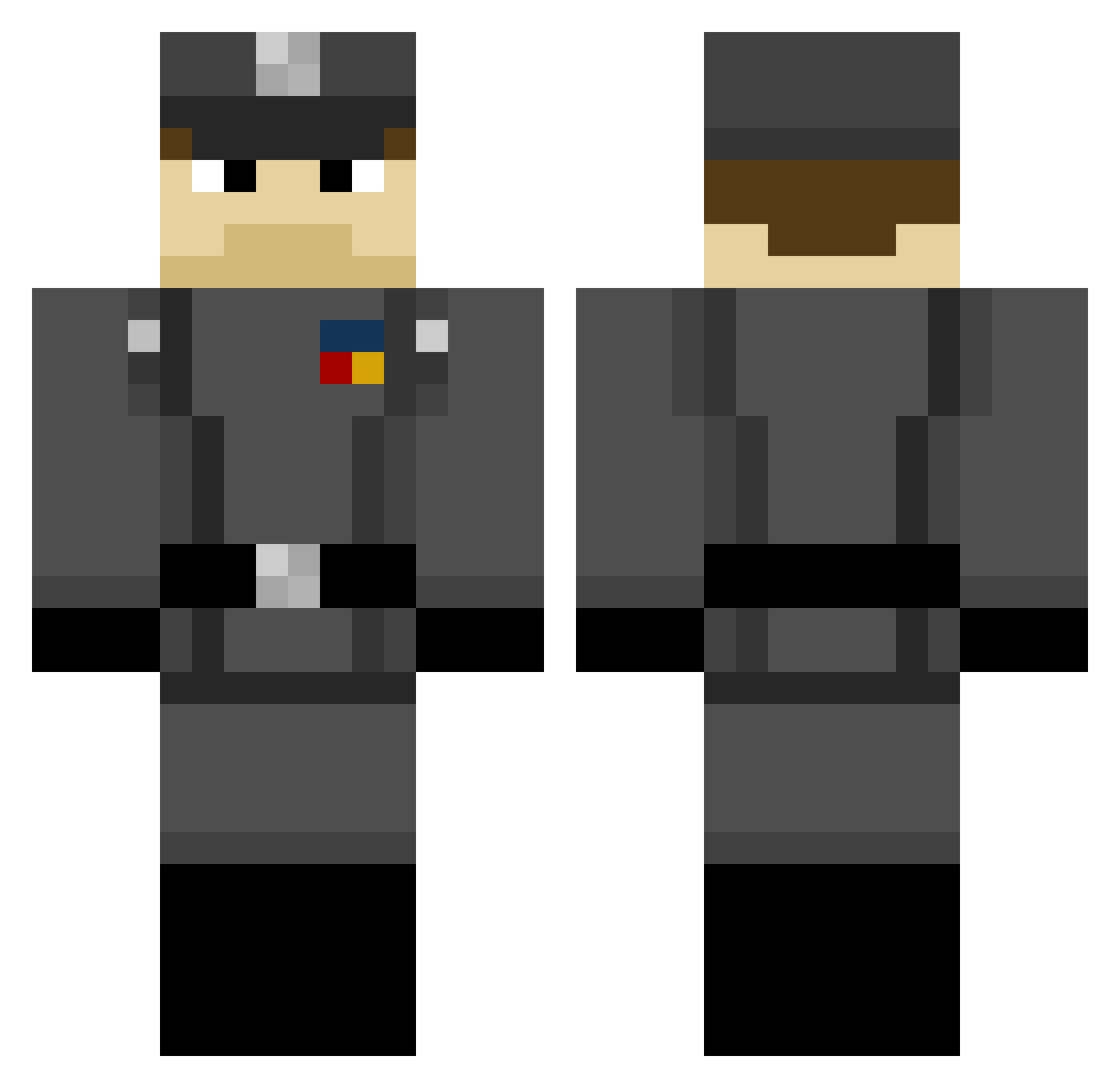Vojti1 Minecraft skin, front and back view