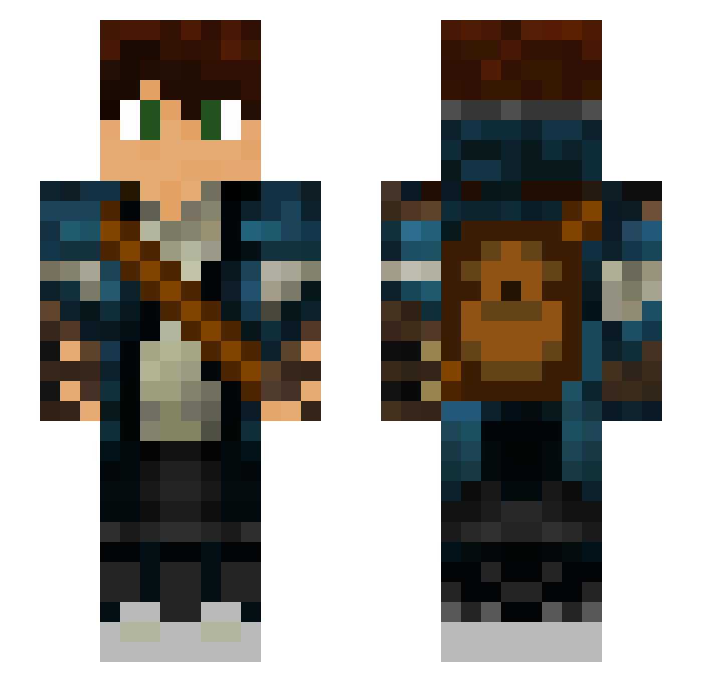 Jlance31 Minecraft skin, front and back view