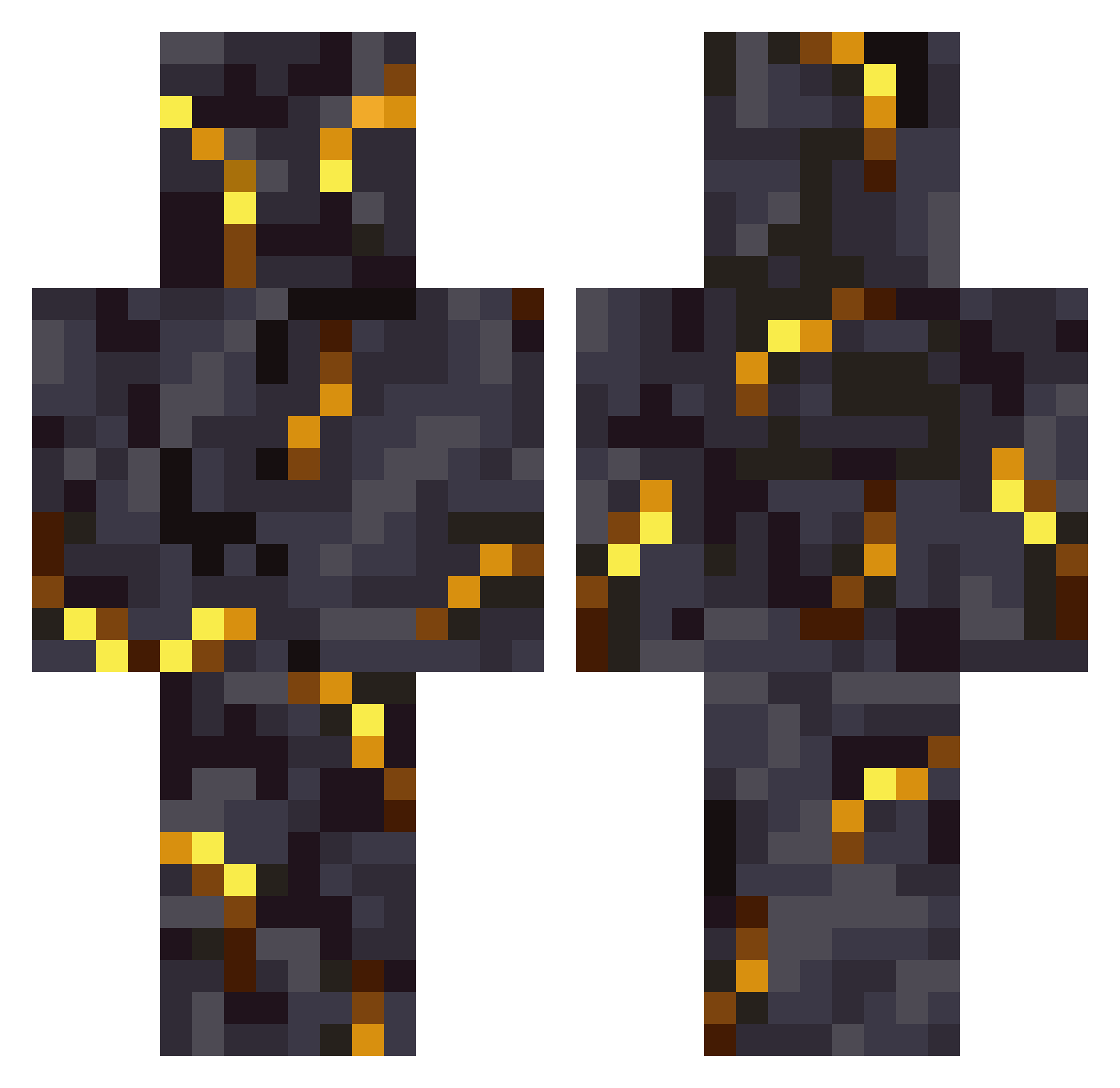 meteor8878 Minecraft skin, front and back view