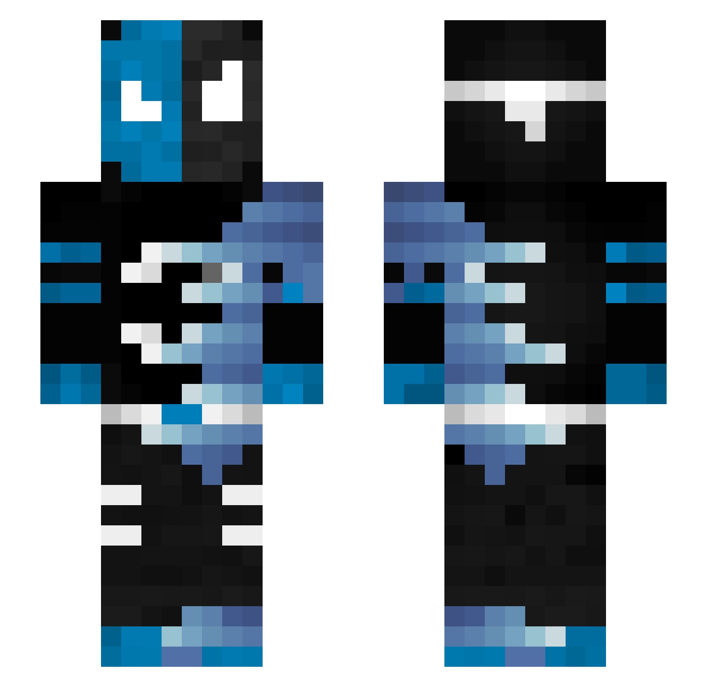 Tizer06 Minecraft skin, front and back view