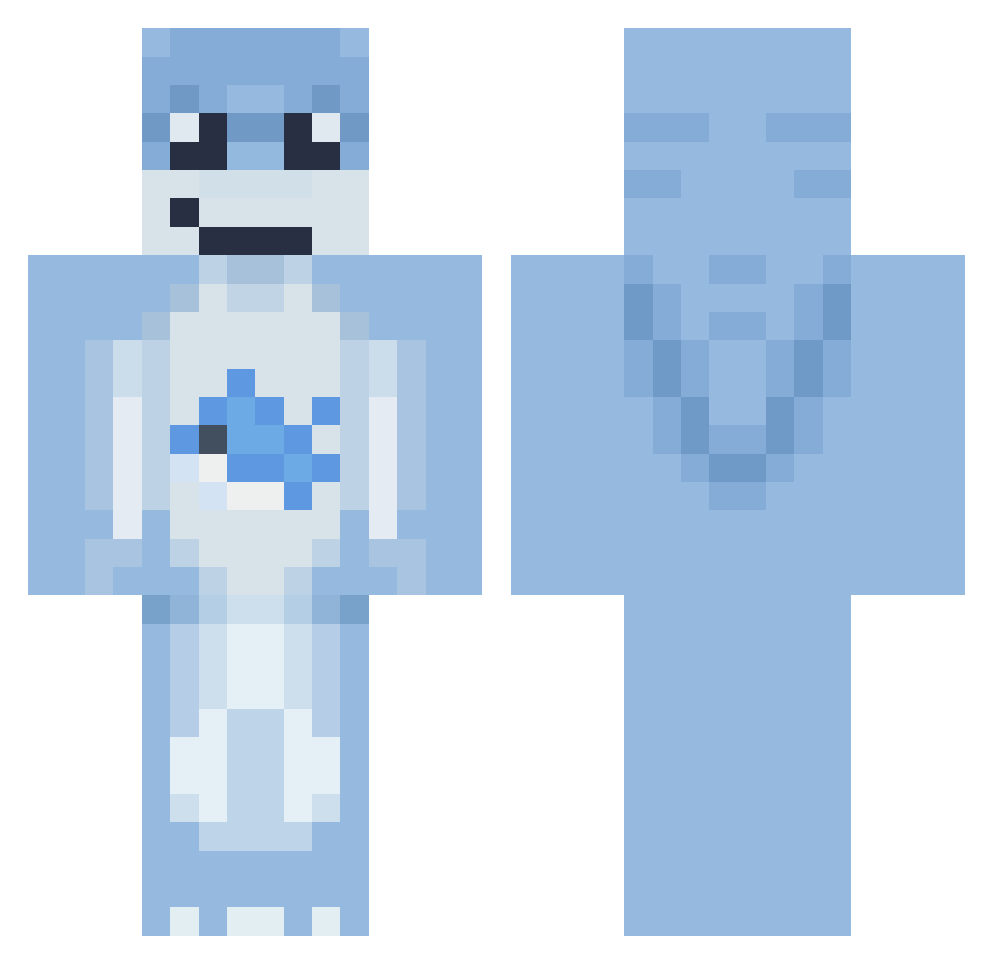 sharksg Minecraft skin, front and back view
